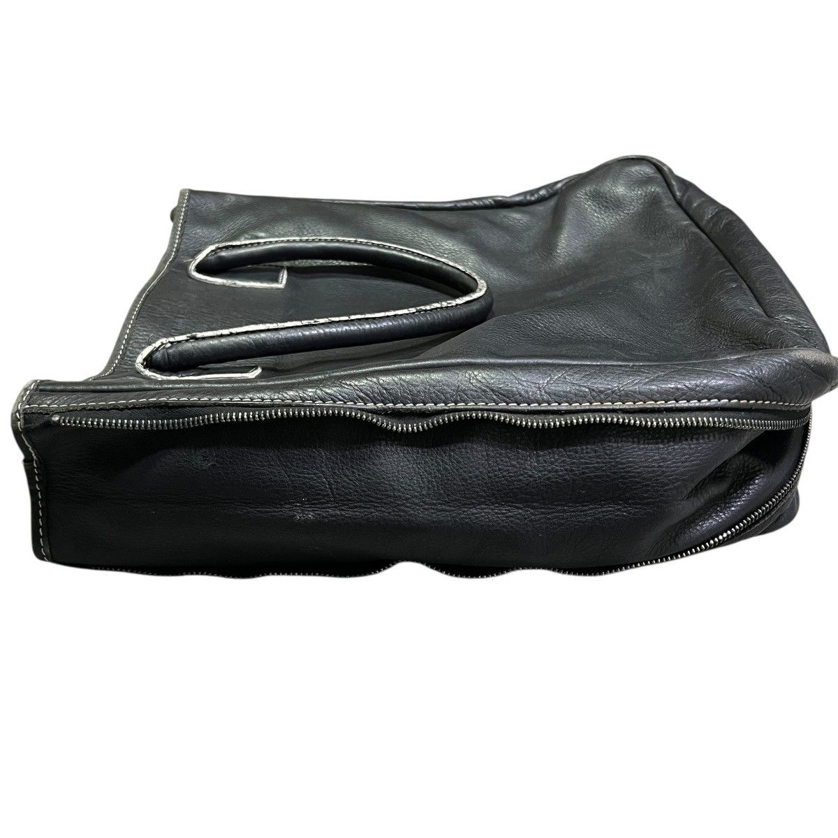 Number (N)ine NUMBER (N)INE 2000's Archive Leather Expandable Tote Bag Size ONE SIZE - 6 Thumbnail