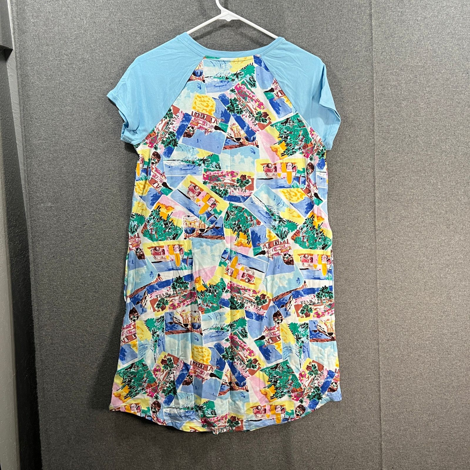 Other Cuddl Duds Cotton Core Raglan Sleep Shirt LightBlue Size XS / US 0-2 / IT 36-38 - 2 Thumbnail