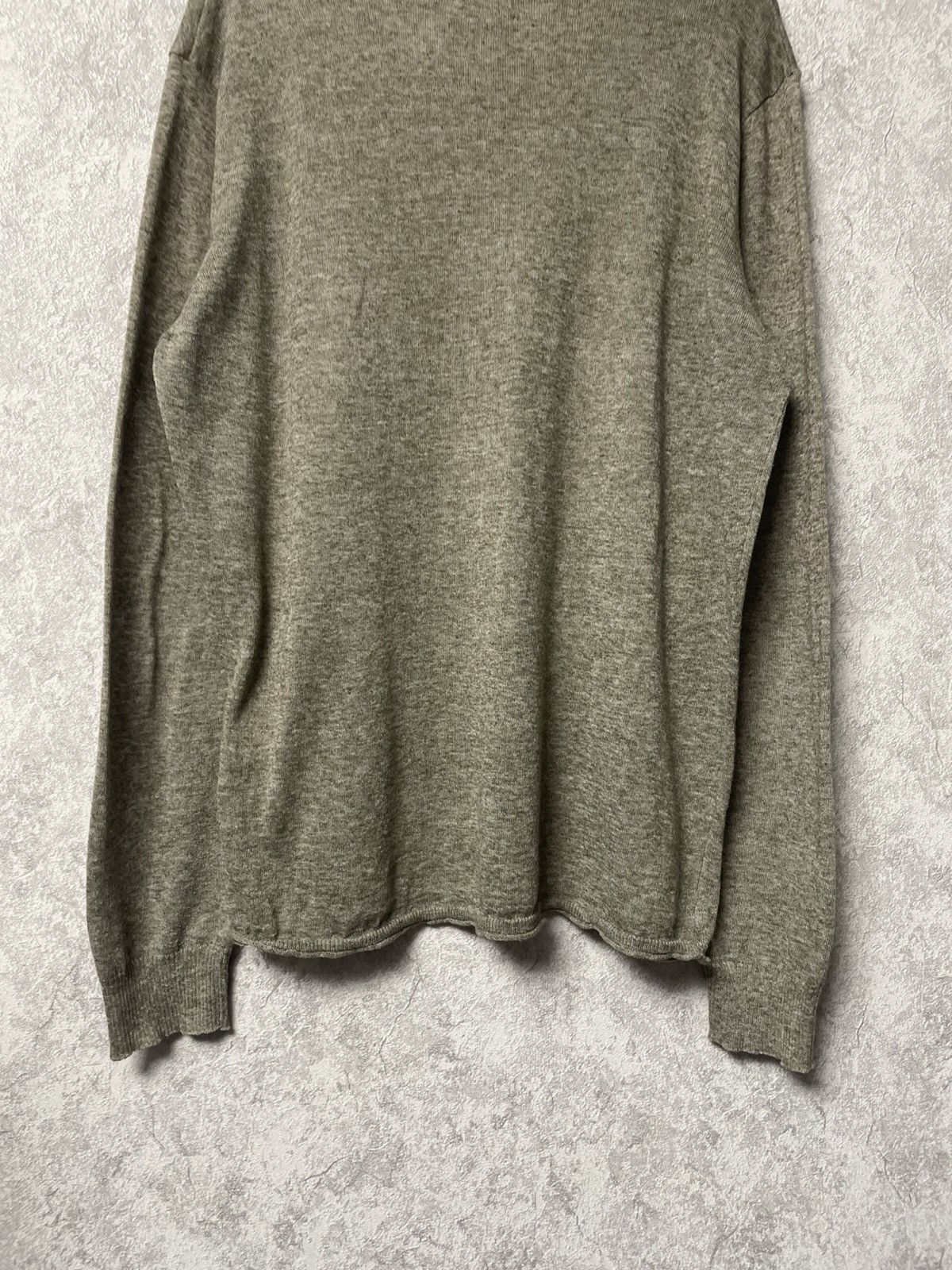 C.P. Company C.P. Company Linen Blend Long Sleeve Sweater Olive Green Size US L / EU 52-54 / 3 - 16 Thumbnail