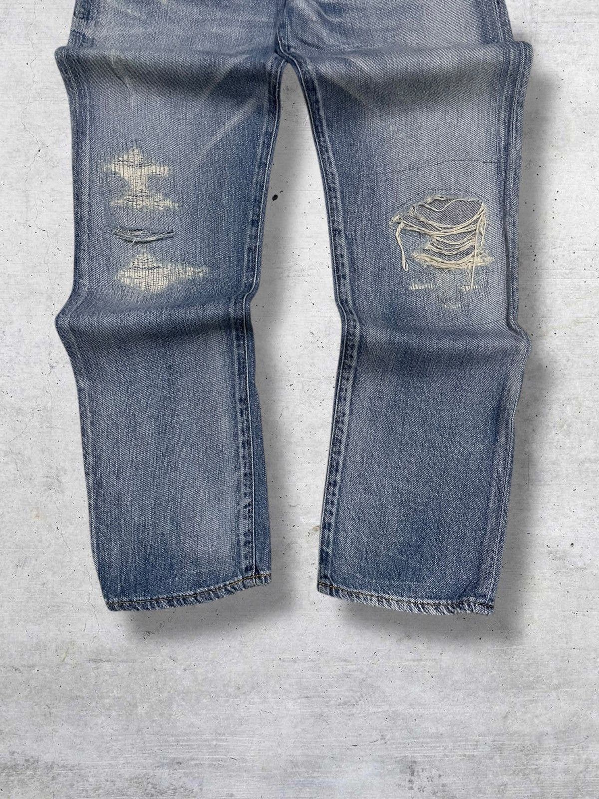 Japanese Brand VINTAGE UNGRID OG 90S JAPAN DESIGNER RIPPED GRUNGE DENIM Size US 30 / EU 46 - 3 Thumbnail