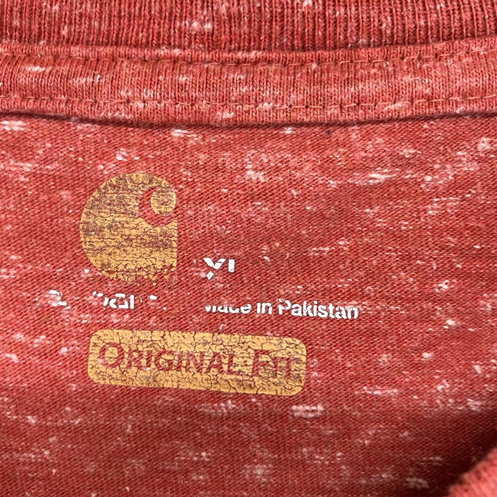 Carhartt Carhartt Shirt Mens XL Heather Red Original Fit Crewneck Short Sleeve Pocket Grunge American Mens Size US XL / EU 56 / 4 - 3 Thumbnail