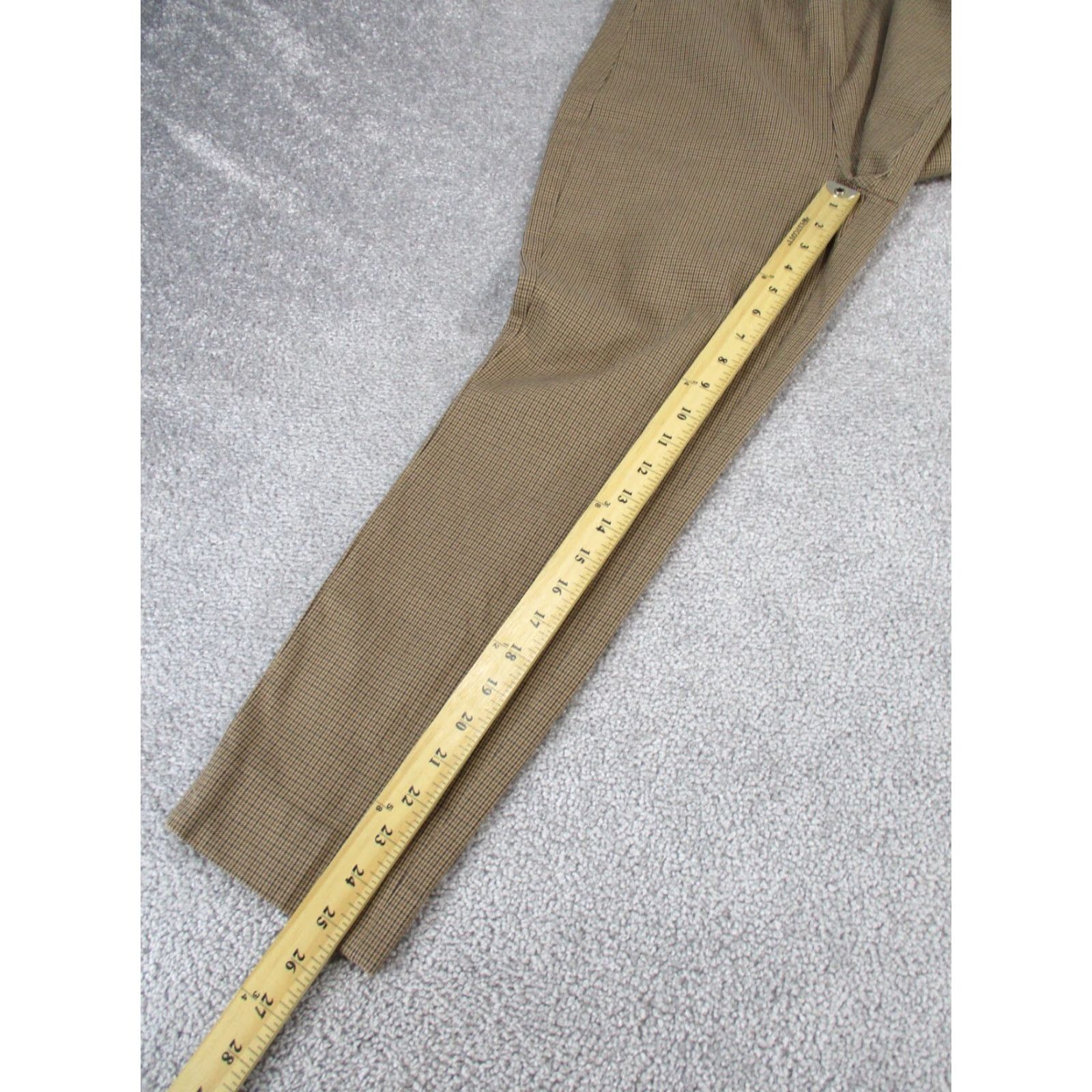 Everlane Everlane Dress Pants Womens 6 Brown Houndstooth Skinny Dress Pants Womens 6 Brown Check Knit Flat Front Cotton Spandex Zip Modern Womens Size 28" / US 6 / IT 42 - 4 Thumbnail