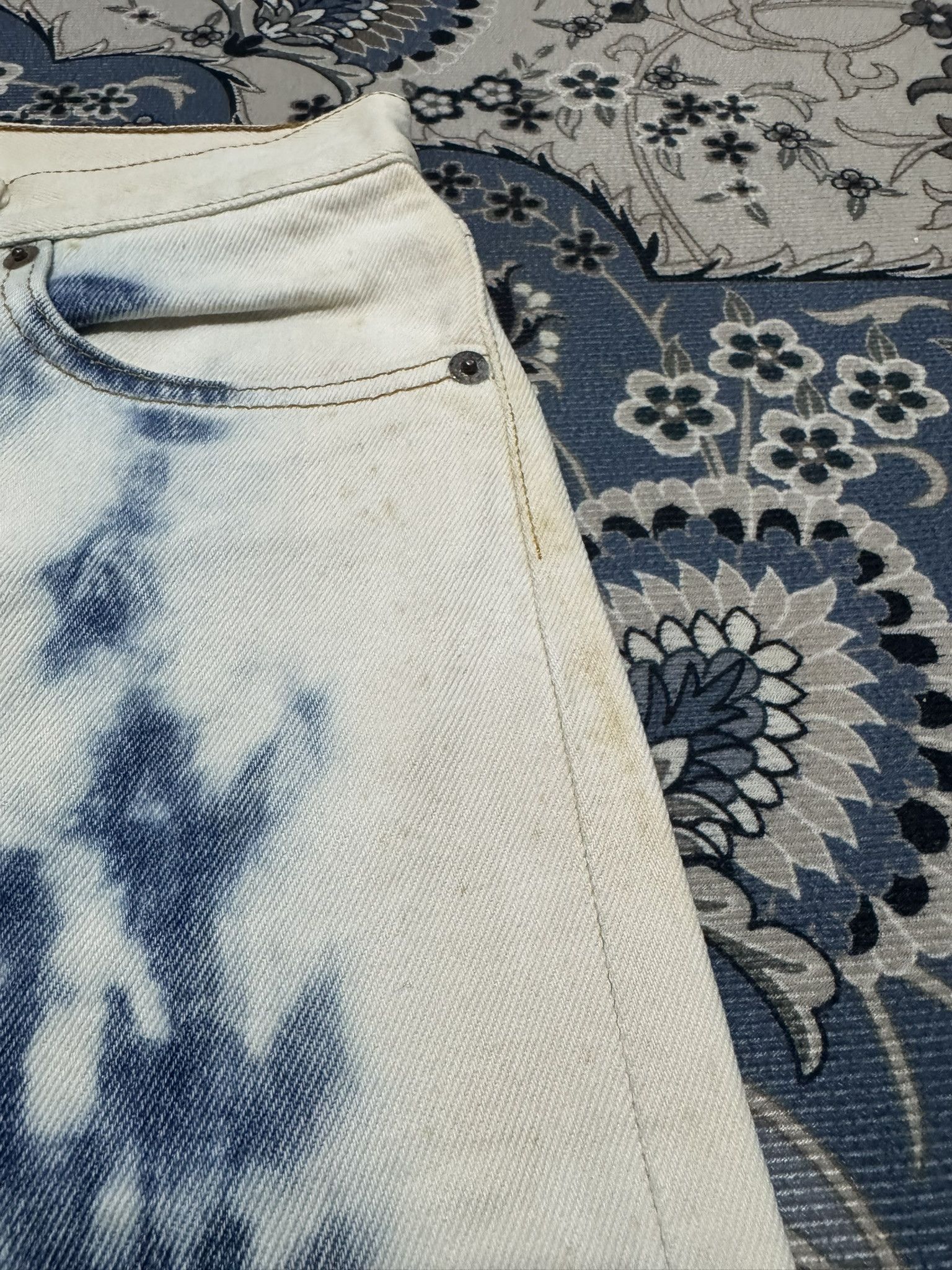 Levi's × Vintage Vintage Levis 501 Rindem 524 Buttonfly Bleach Jeans Size US 30 / EU 46 - 7 Thumbnail