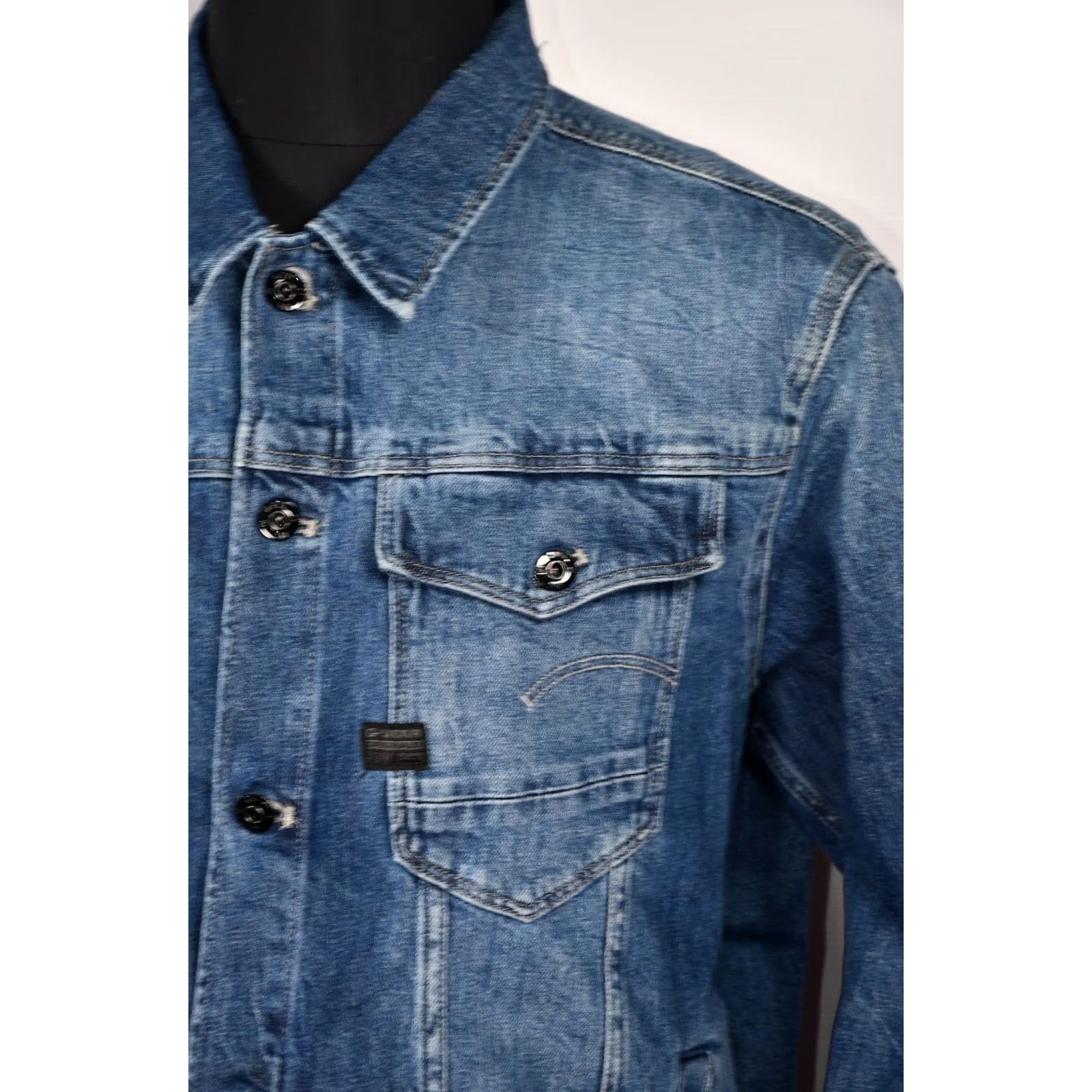 G-Star G-Star ARC 3D Jacket Burten Stretch Denim Faded Santorini 2XL Slim Mens Jacket Denim blue 2XL Size US XXL / EU 58 / 5 - 4 Thumbnail