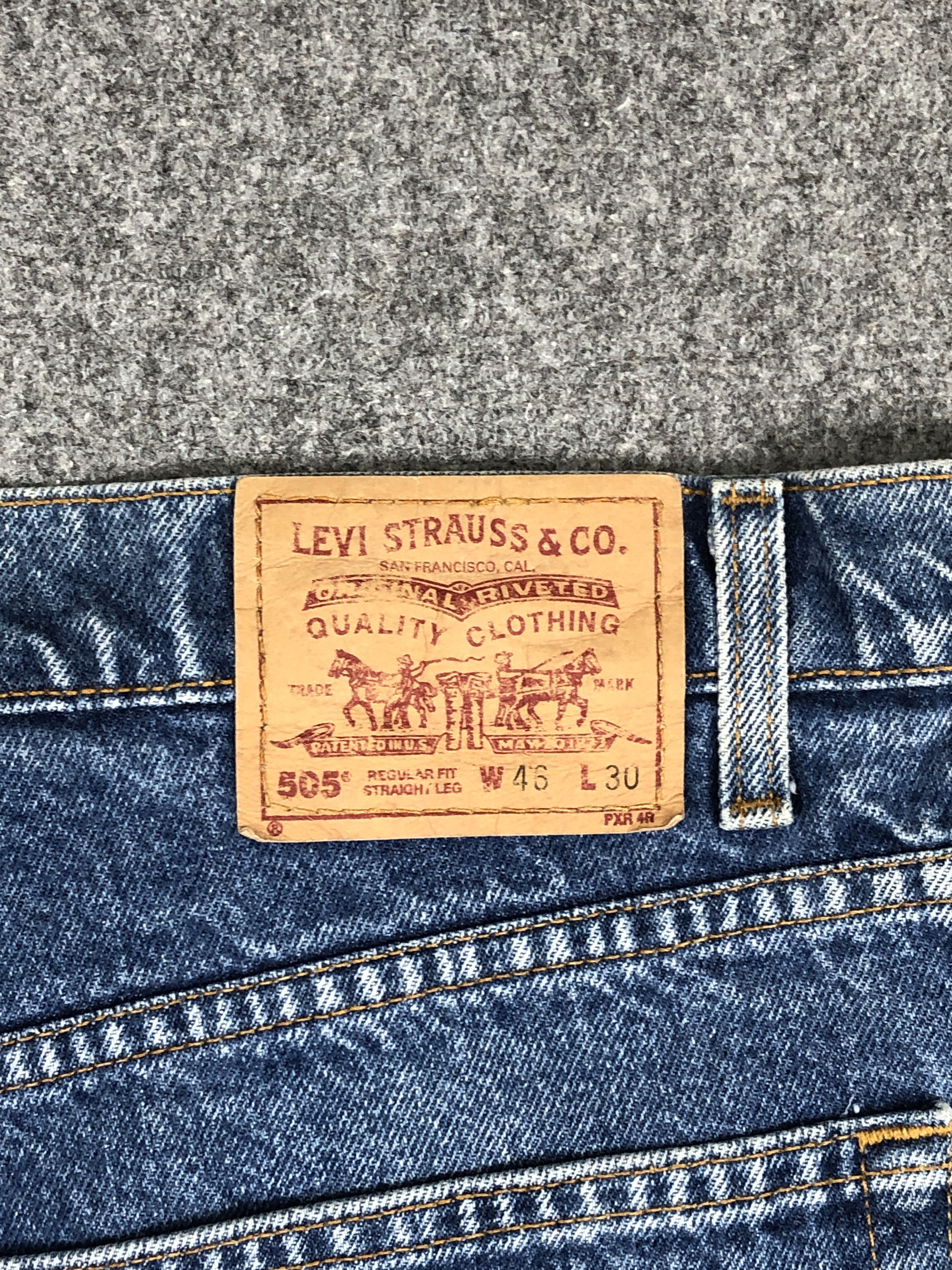 Levi's Vintage 90s Levis 505 Faded Blue Jeans DP2363 Size US 44 / EU 60 - 5 Thumbnail