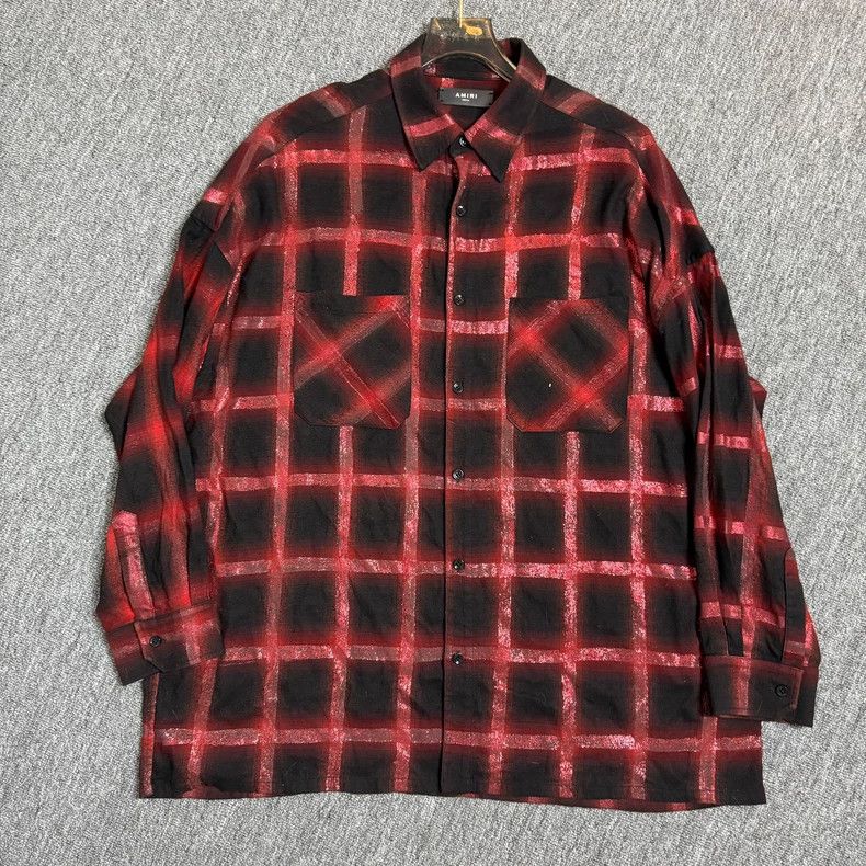 Amiri Amiri Red Glitter Shirt Size US S / EU 44-46 / 1 - 1 Thumbnail