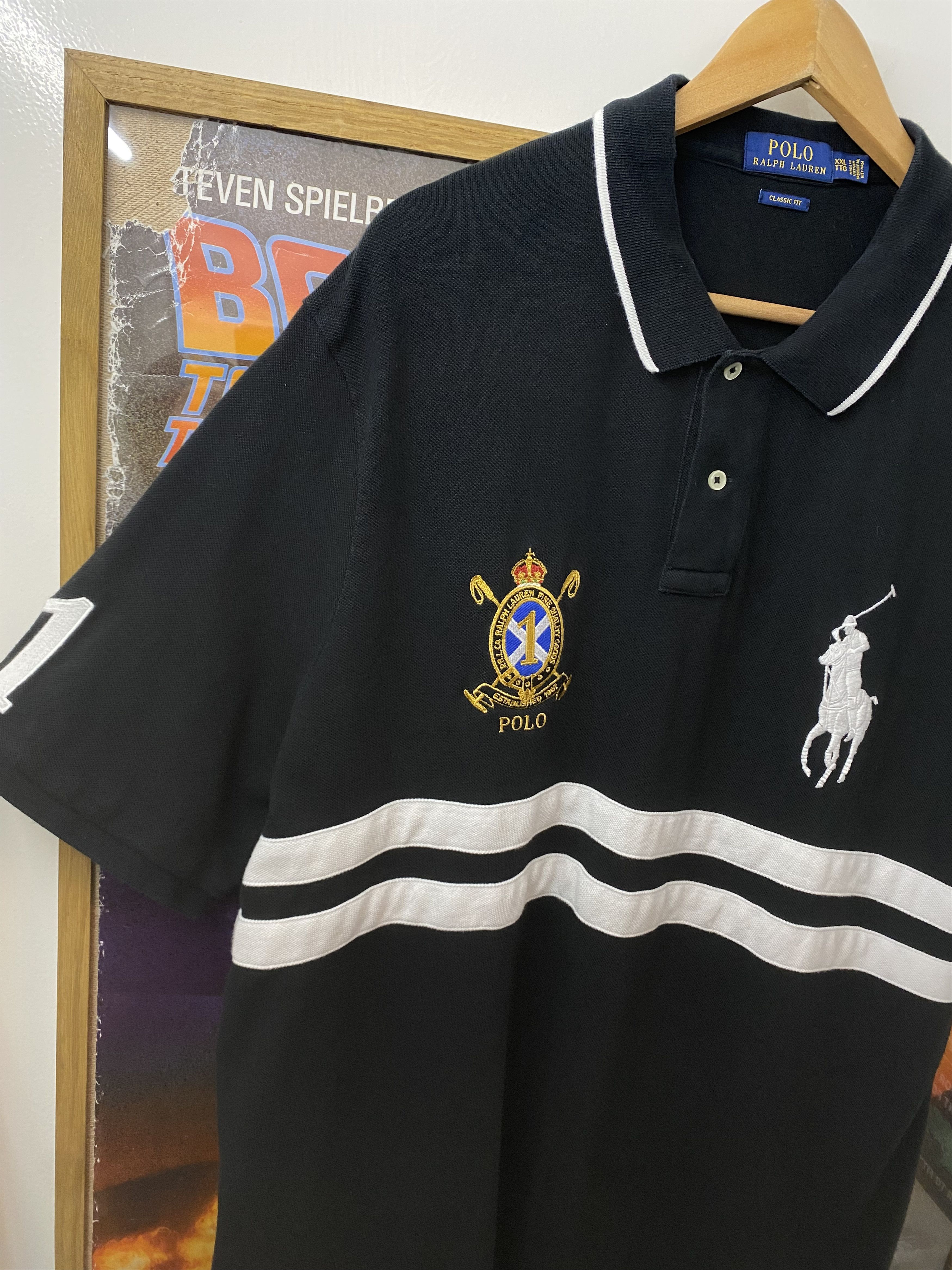 Polo Ralph Lauren 00s Vintage Polo Ralph Lauren Scotland Big Pony Polo Shirt Size US XXL / EU 58 / 5 - 4 Thumbnail