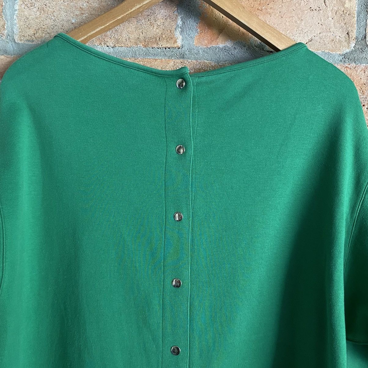 Dior Christian Dior Green Long Sleeve Back-Snap Top with Logo Size M / US 6-8 / IT 42-44 - 5 Thumbnail