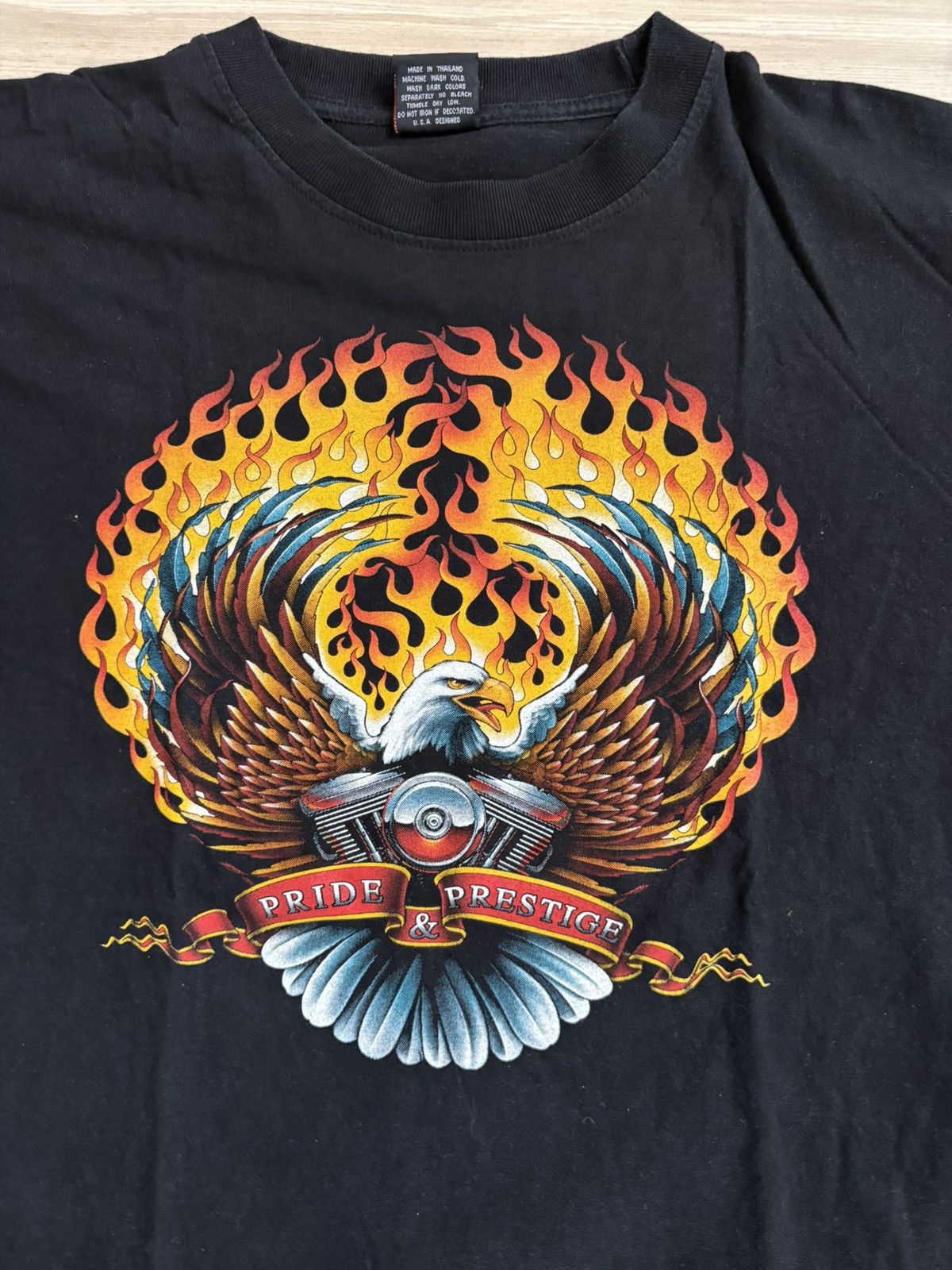 Harley Davidson Vintage flame eagle harley tee Size US XL / EU 56 / 4 - 3 Thumbnail