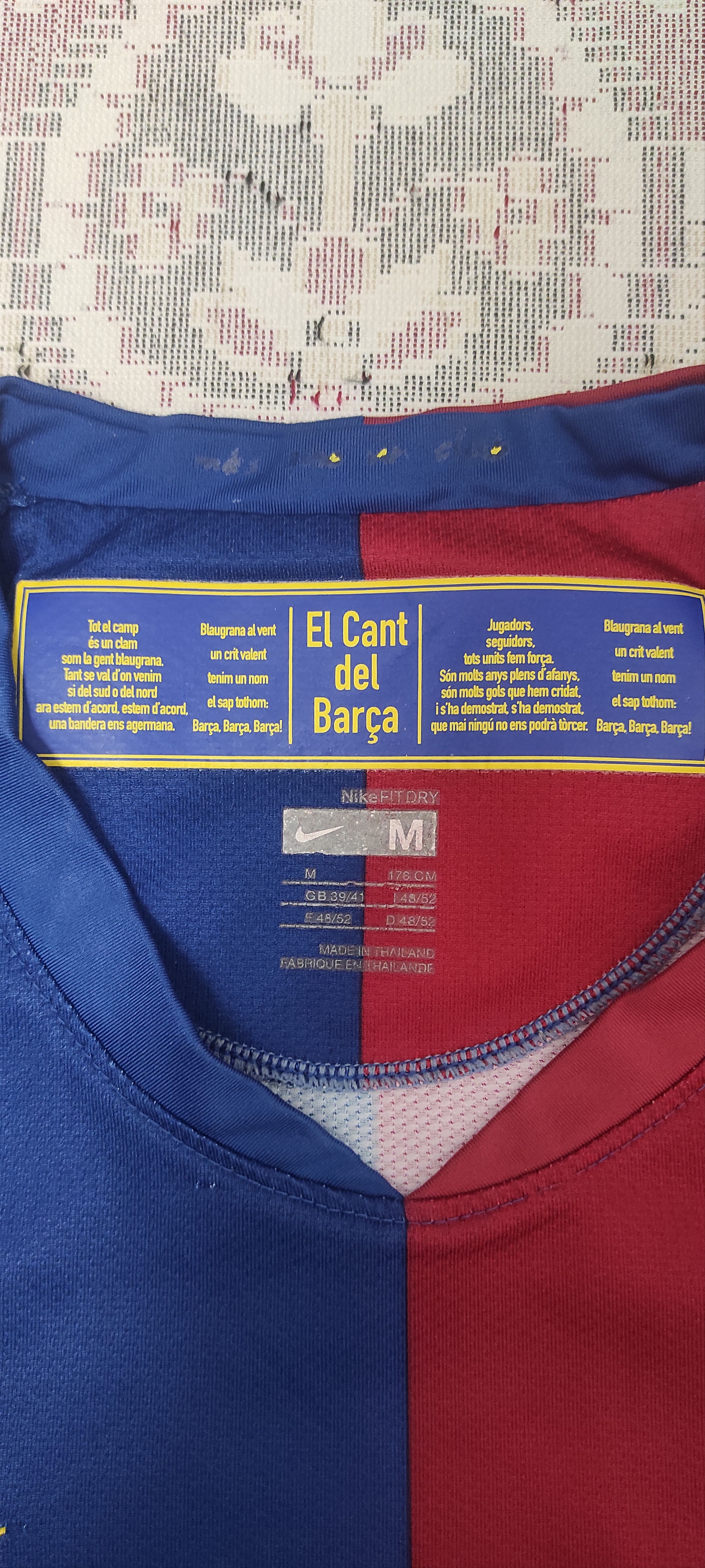 Nike Barcelona Barca Home football shirt jersey 2008 - 2009 Size US M / EU 48-50 / 2 - 3 Thumbnail