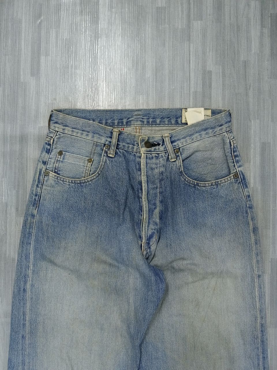 Vintage SICK DISTRESSED FADE SELVEDGE FIGTHING ELEPHANT DENIM PANTS Size US 29 - 4 Thumbnail