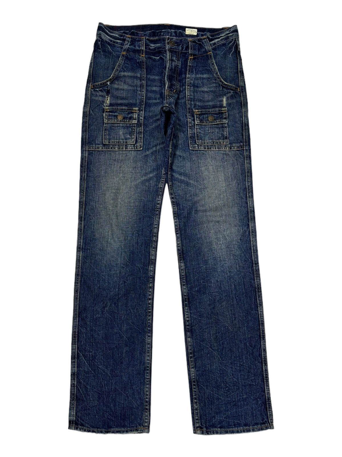 image of If Six Was Nine x Urban Research Doors Vintage Japanese Urban Research Distressed Denim Jeans in Bl