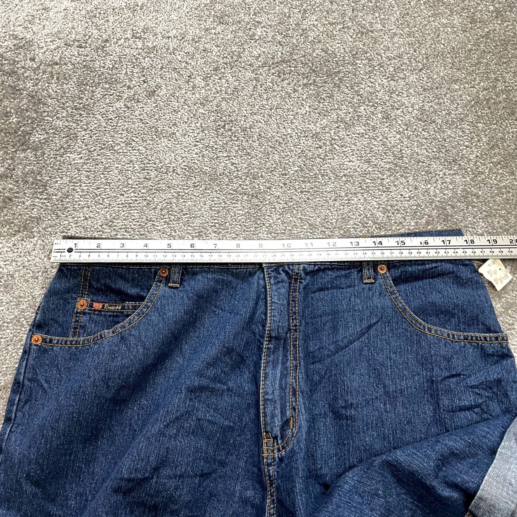 Route 66 Route 66 Bermuda Jean Shorts Womens 17 / 18 Blue Denim Dark Wash Rolled Leg NWT - Activewear Size 40" / US 18 - 4 Thumbnail