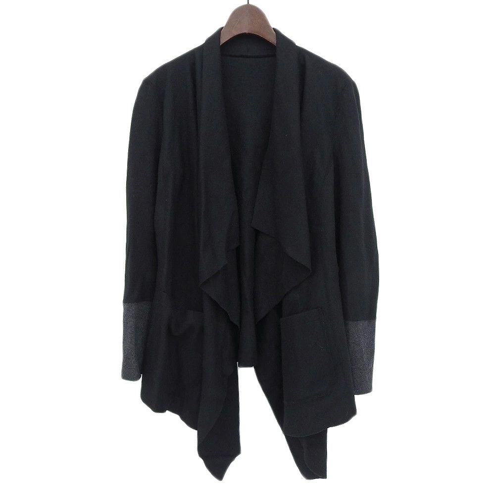 Yohji Yamamoto Yohji Yamamoto Wool Bicolor Sleeve Modified Gown Jacket Size US S / EU 44-46 / 1 - 1 Thumbnail