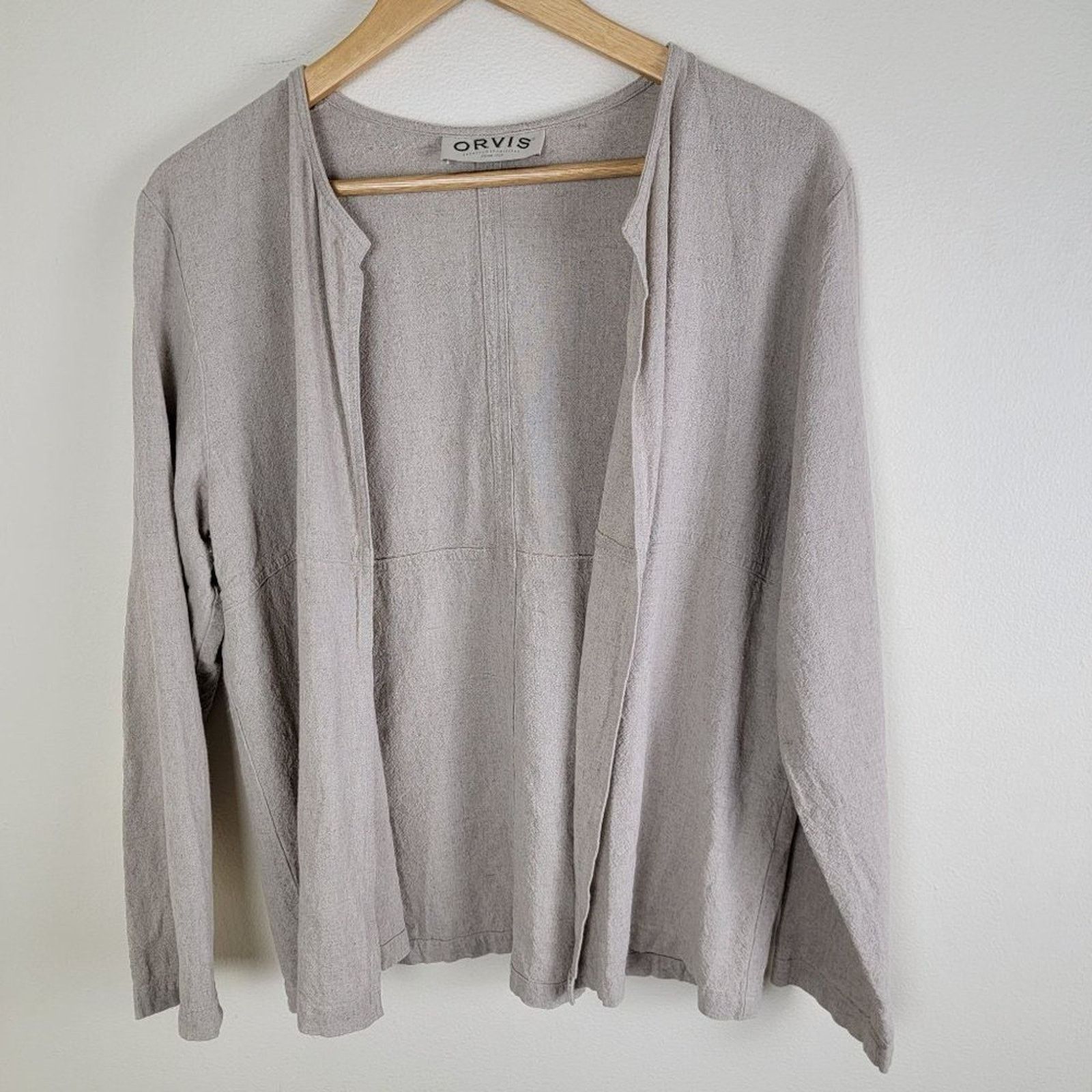 Orvis Orvis Womens Performance Crinkled Linen Open Cardigan Size L / US 10 / IT 46 - 6 Thumbnail
