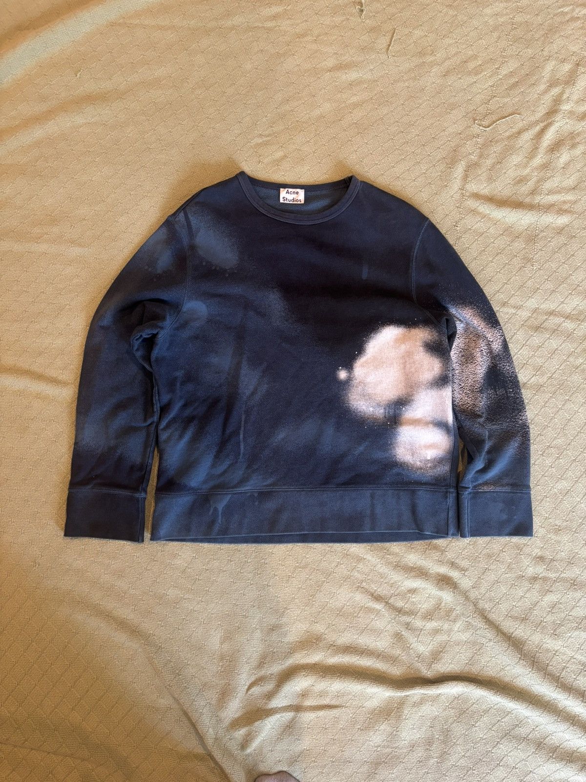 Acne Studios Acne Studios Campus Concrete SS15 Paint Splattered Sweatshe Size US M / EU 48-50 / 2 - 1 Thumbnail