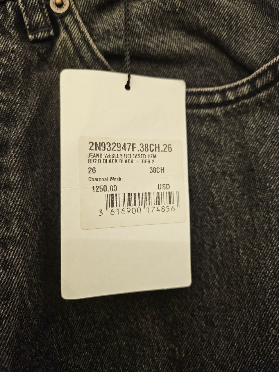 Celine *New* Wesley Released Rigid Ham Charcoal Wash Jeans Size US 26 / EU 42 - 5 Thumbnail
