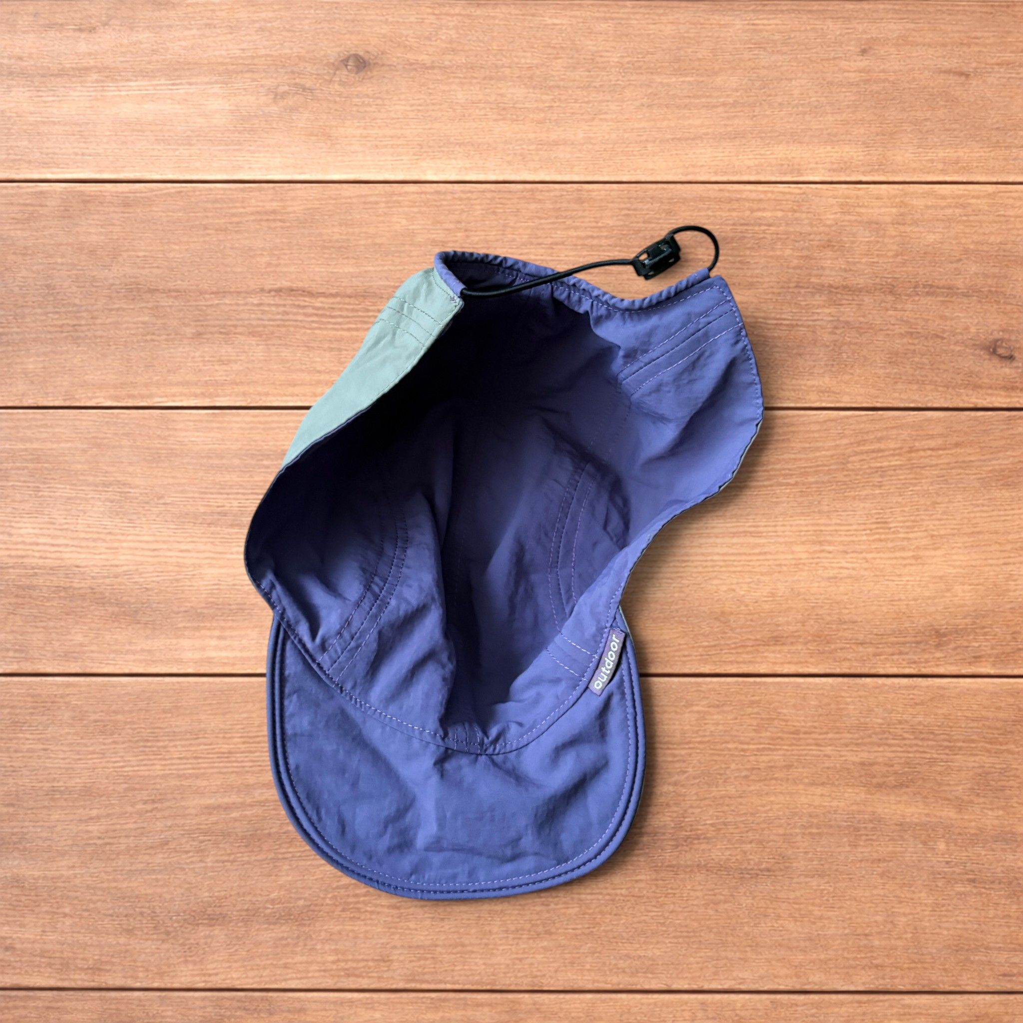 Japanese Brand Reversible military pilot trapper hat in green/purple. Size ONE SIZE - 5 Thumbnail