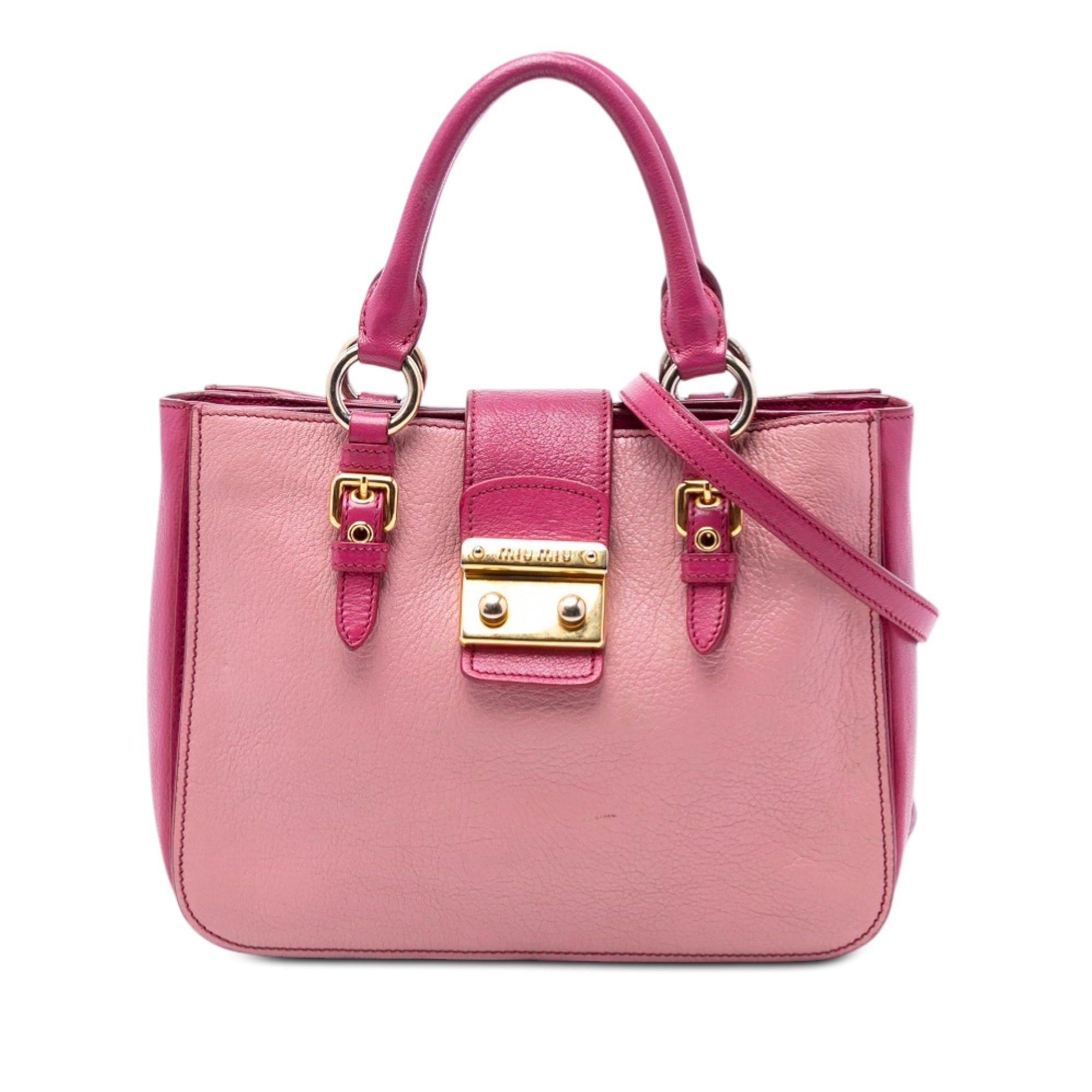 Miu Miu Bicolor Goatskin Madras Satchel Size ONE SIZE - 1 Thumbnail