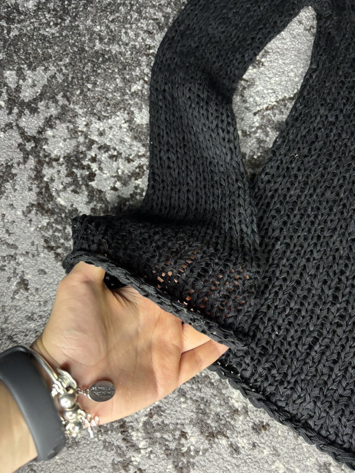 Japanese Brand × Vintage Vintage designer black y2k knit long sleeve Size L / US 10 / IT 46 - 3 Thumbnail