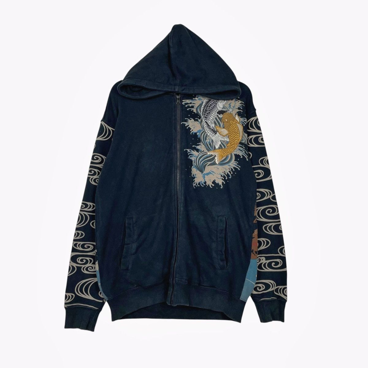 Japanese Brand Japanese Brand Koi Fish Sukajan Zipper Hoodie Size US M / EU 48-50 / 2 - 4 Thumbnail