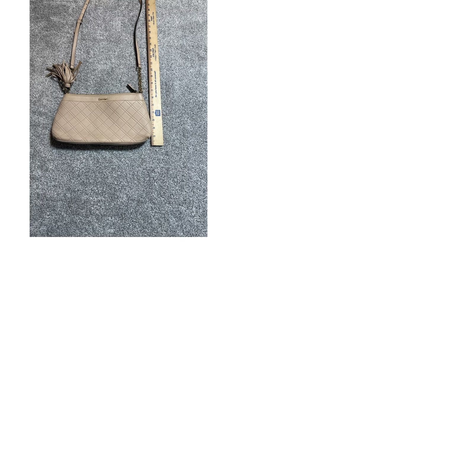 Calvin Klein Calvin Klein Crossbody Bag Beige Women Crossbody Quiet Luxury Corporate Chic Twee Preppy Old Money Rectangle Gold Hardware Modern Casual Size ONE SIZE - 10 Thumbnail