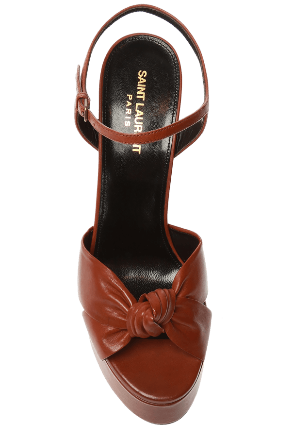 Saint Laurent Paris o1s1wg110724 Blanca Platform Sandals in Brown Size US 9 / IT 39 - 3 Thumbnail