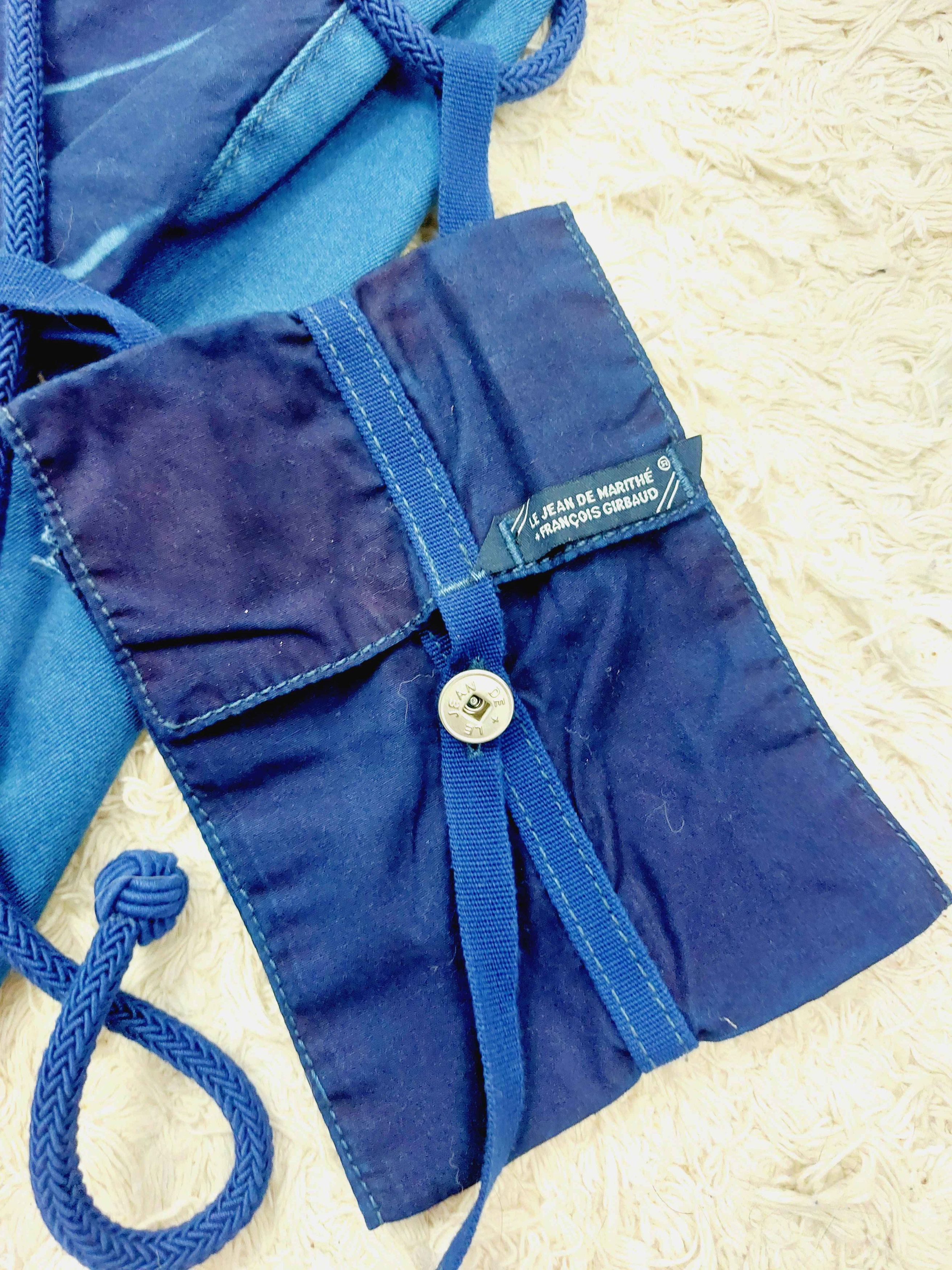 Marithe + Francois Girbaud Marithé + Francois Girbaud Patchwork Denim Pouch Maxi Skirt Size 32" / US 10 / IT 46 - 6 Thumbnail