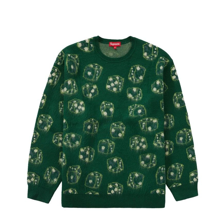Hype × Streetwear × Stussy Supreme Dice Sweater in Green (Large  