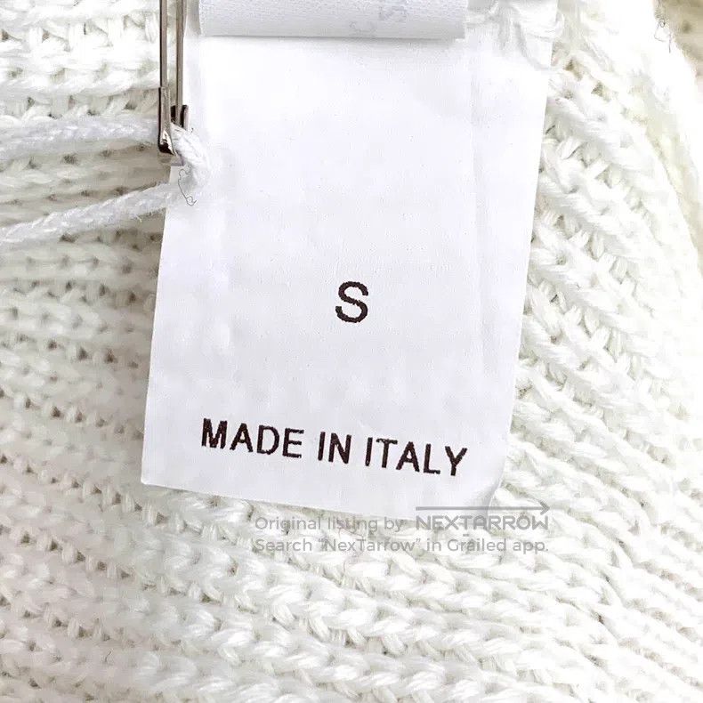 Brunello Cucinelli Brunello Cucinelli White cotton V-neck long-sleeve knit sw Size S / US 4 / IT 40 - 7 Thumbnail