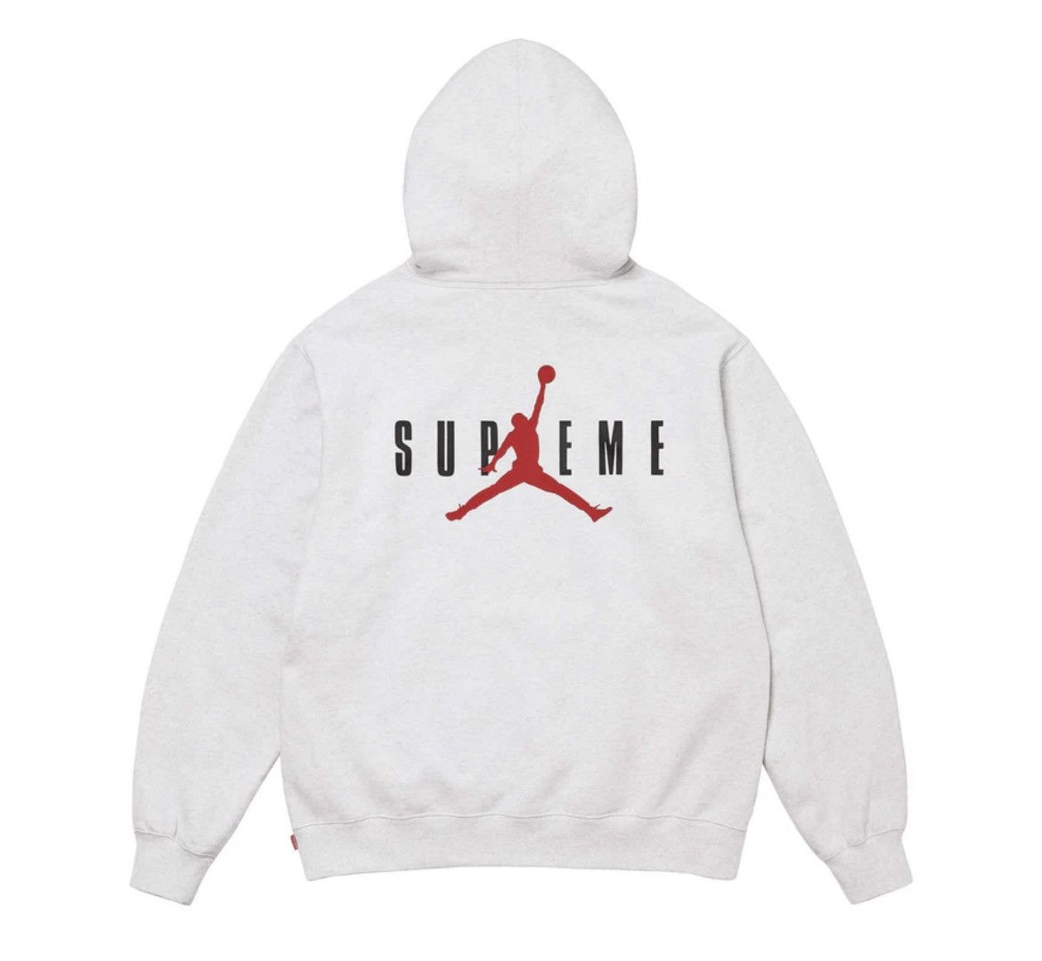 Jordan Brand × Supreme Supreme Jordan Hooded Sweatshirt Ash Grey Size US M / EU 48-50 / 2 - 1 Thumbnail