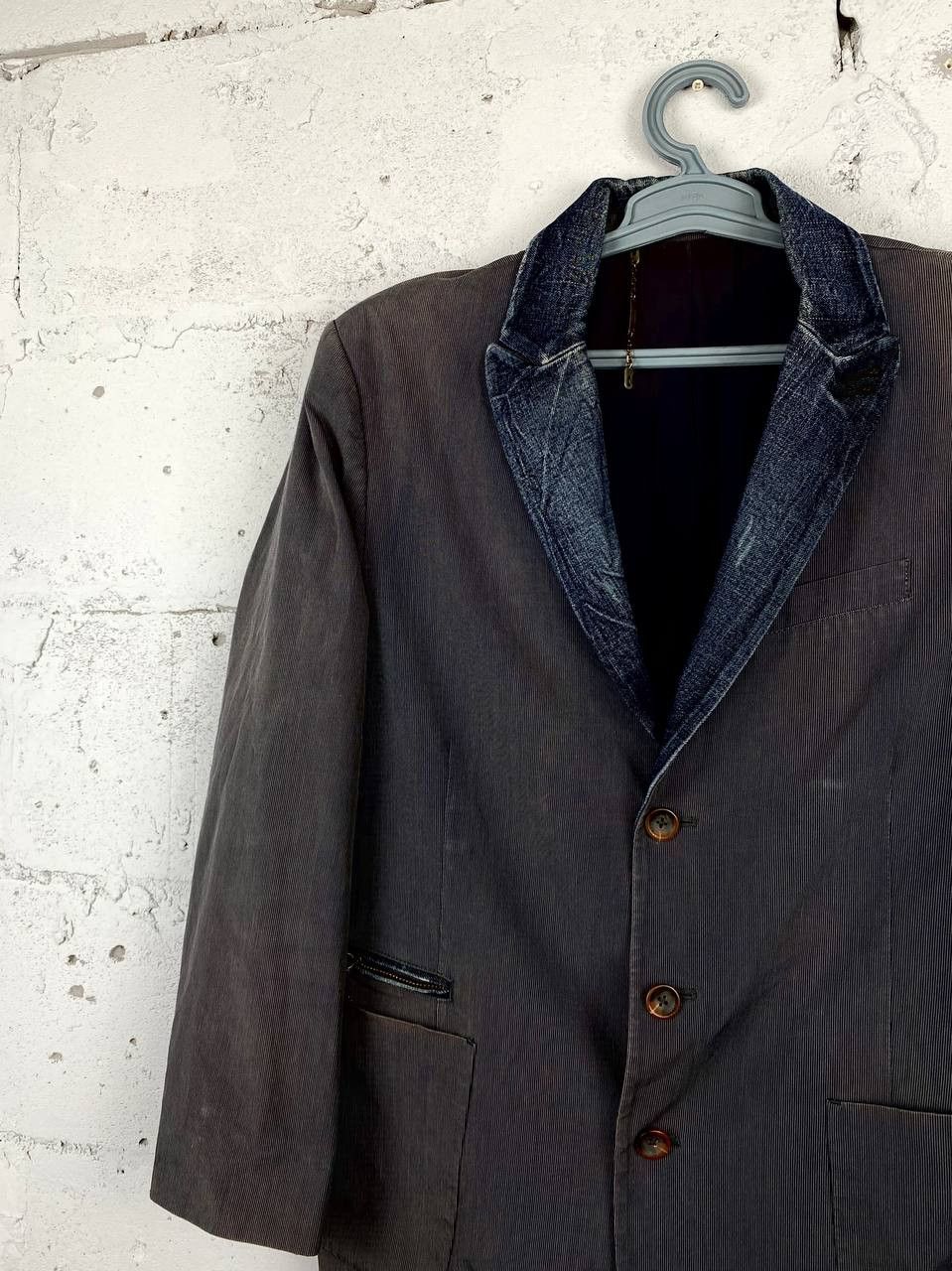 Diesel × Japanese Brand Y2K DIESEL DENIM Collar BLAZER JACKET Size US M / EU 48-50 / 2 - 8 Thumbnail