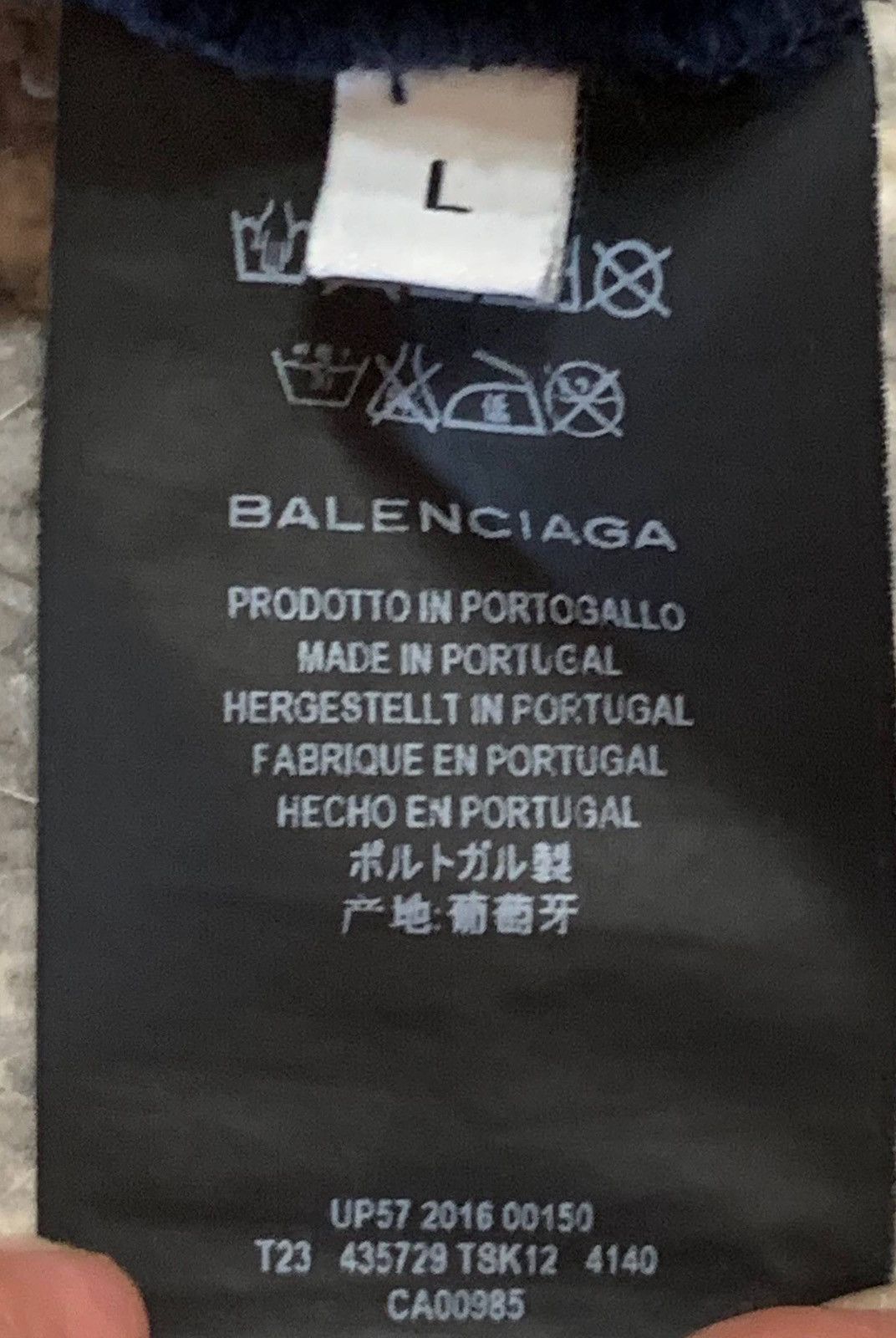 Balenciaga Balenciaga Intarsia Hem Fleece-back Cotton Sweatshirt Size US M / EU 48-50 / 2 - 5 Thumbnail
