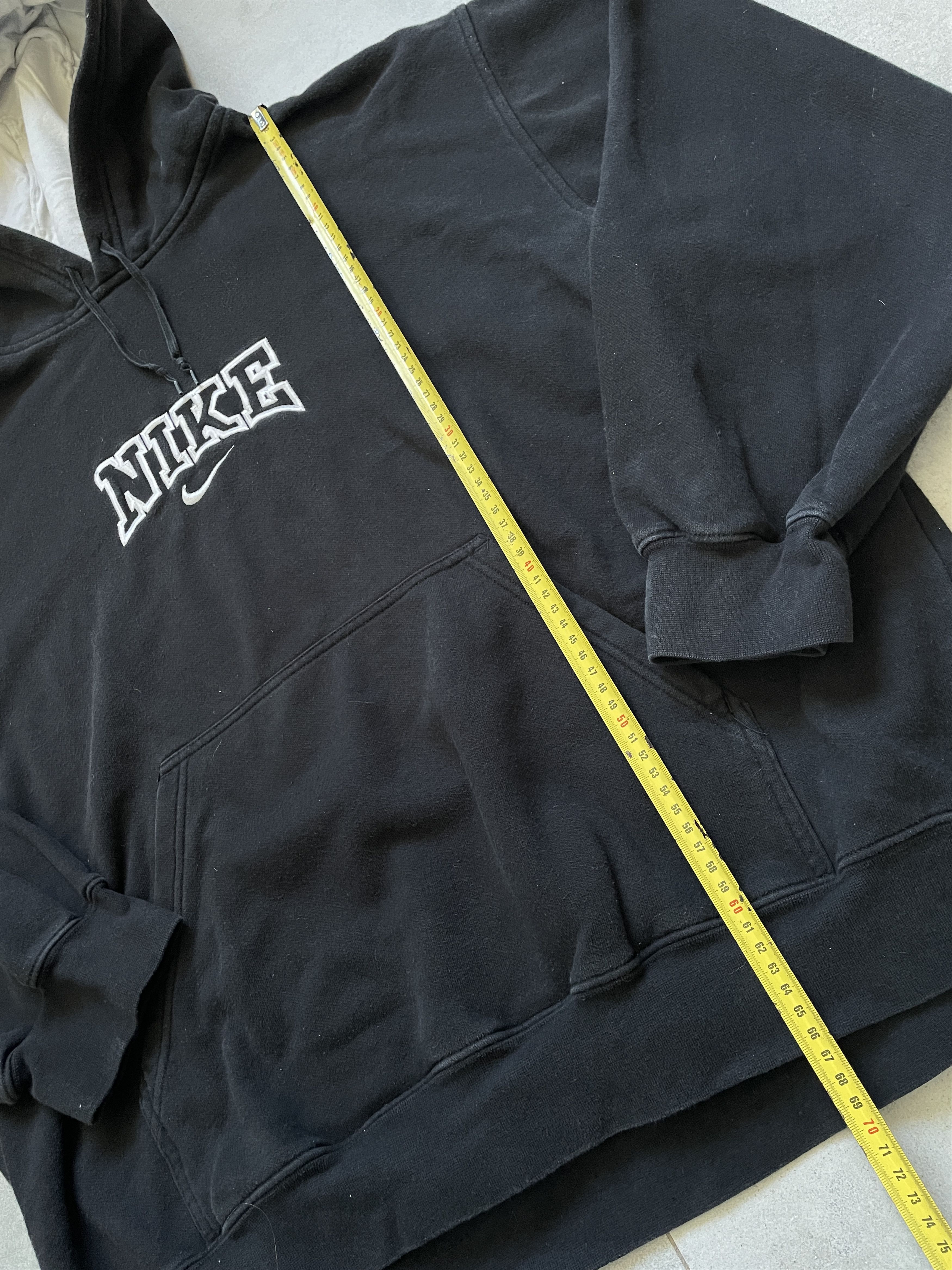 Nike Y2K NIKE SPELLOUT CENTER SWOOSH BLACK WASHED BOXY HOODIE Size US L / EU 52-54 / 3 - 5 Thumbnail