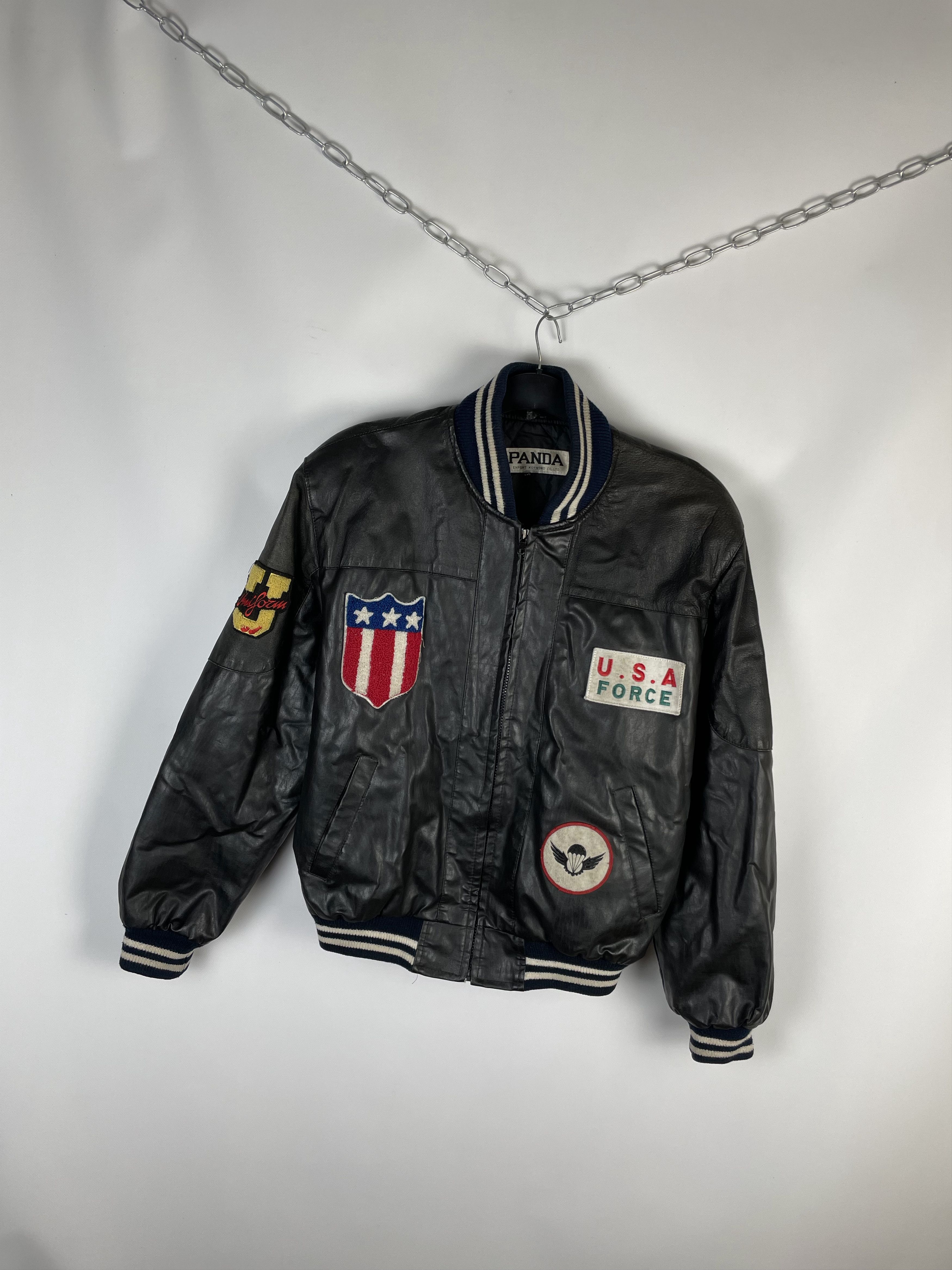 Other RARE!!! Vintage USA Air Force Army US style Leather Jacket Size US M / EU 48-50 / 2 - 2 Thumbnail