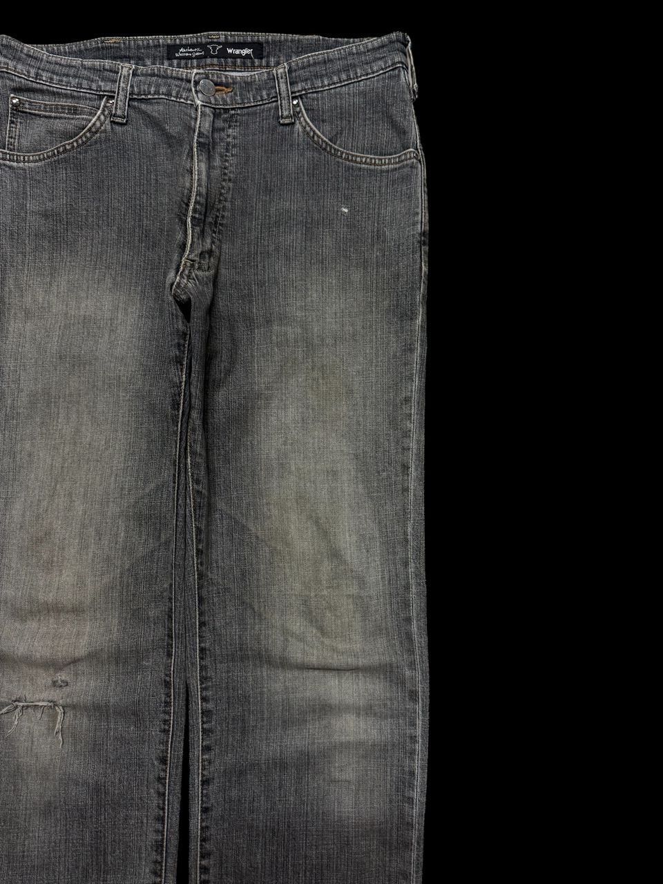 Wrangler Vintage 90s Archive Wrangler Mudwash Distressed Ripped Jean Size US 31 - 5 Thumbnail