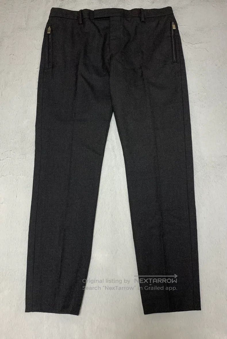 Saint Laurent Paris Saint Laurent Paris Original Gray Double Zipper Wool Trous Size US 38 / EU 54 - 1 Thumbnail