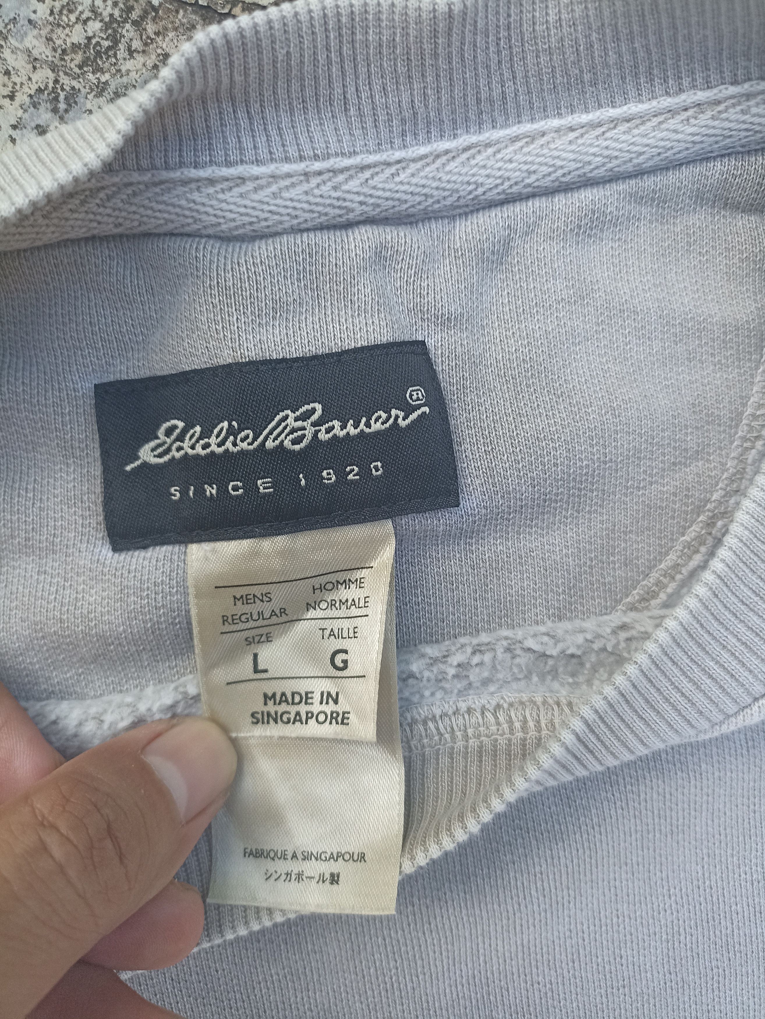 Eddie Bauer Vintage 90s Vtg Eddie Bauer sweatshirt spell out embroidery Size US XL / EU 56 / 4 - 5 Thumbnail