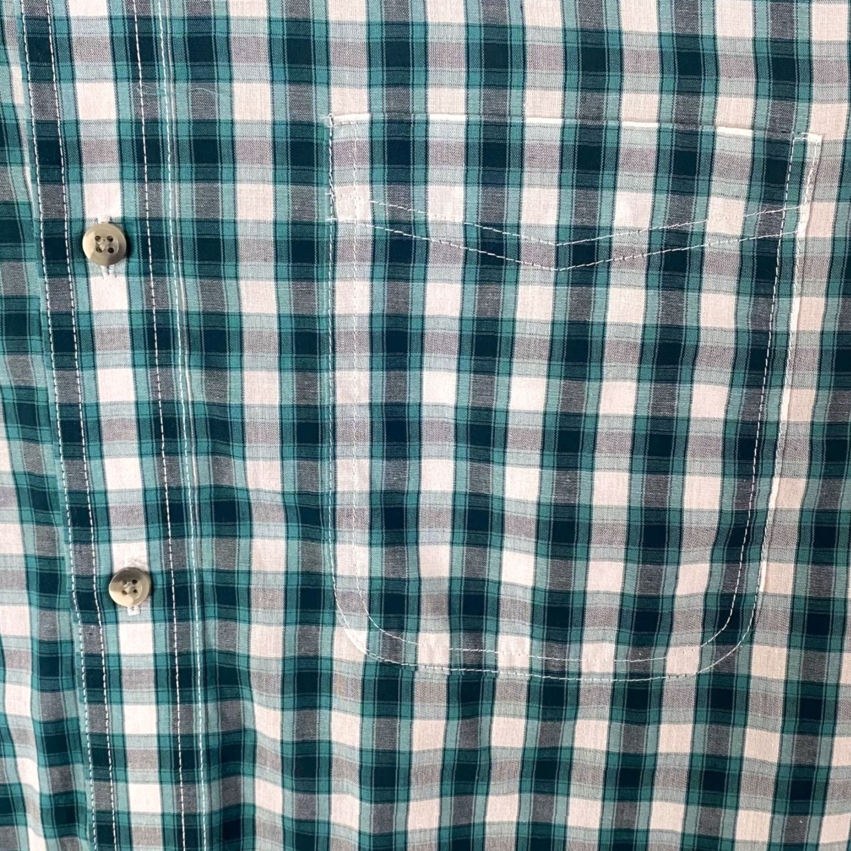 Wrangler VINTAGE Wrangler Riata Western Plaid Button-Down Shirt Teal Blue Men's 3X Cowboy Size US XXL / EU 58 / 5 - 7 Thumbnail