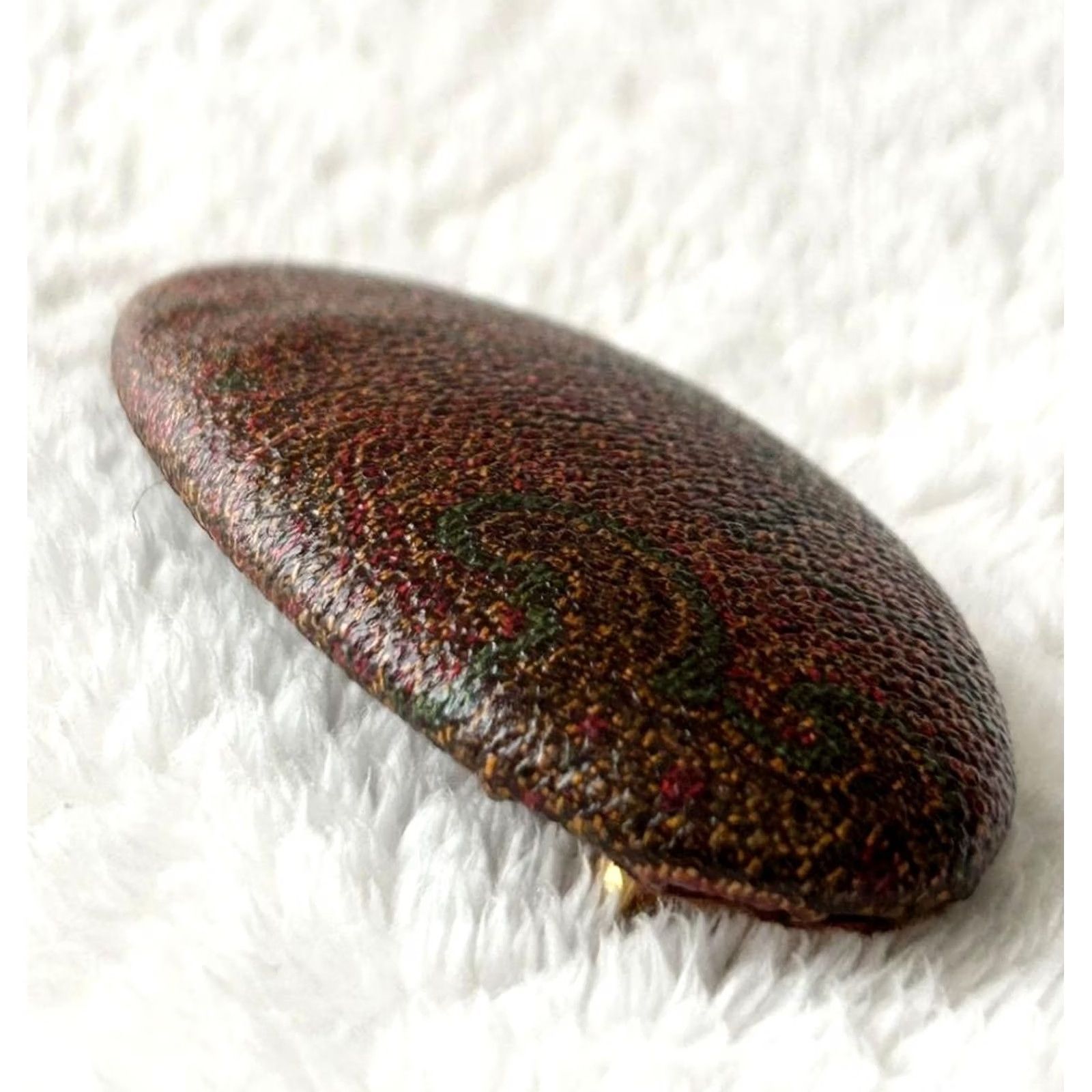 Etro Etro Paisley Pattern Barrette Oval Silver Hardware Women Hair Accessory Rare Lux Size ONE SIZE - 2 Thumbnail