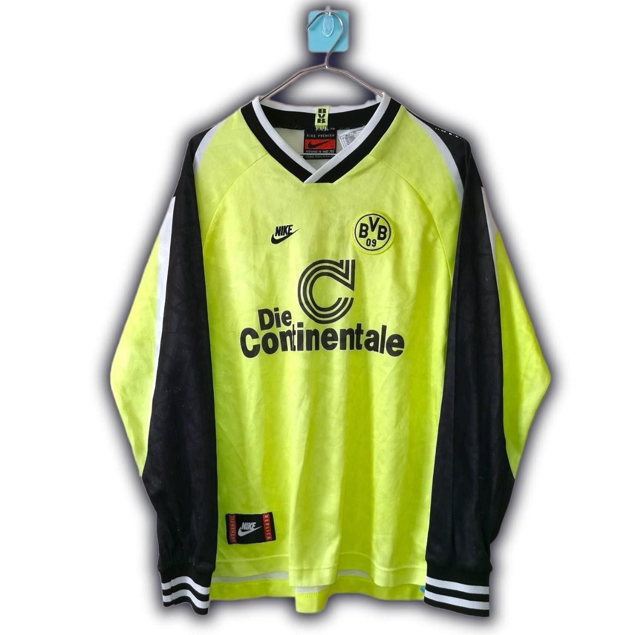 Nike BVB Borussia dortmund Germany 1995 1996 Home Shirt sleeves Size US M / EU 48-50 / 2 - 3 Thumbnail