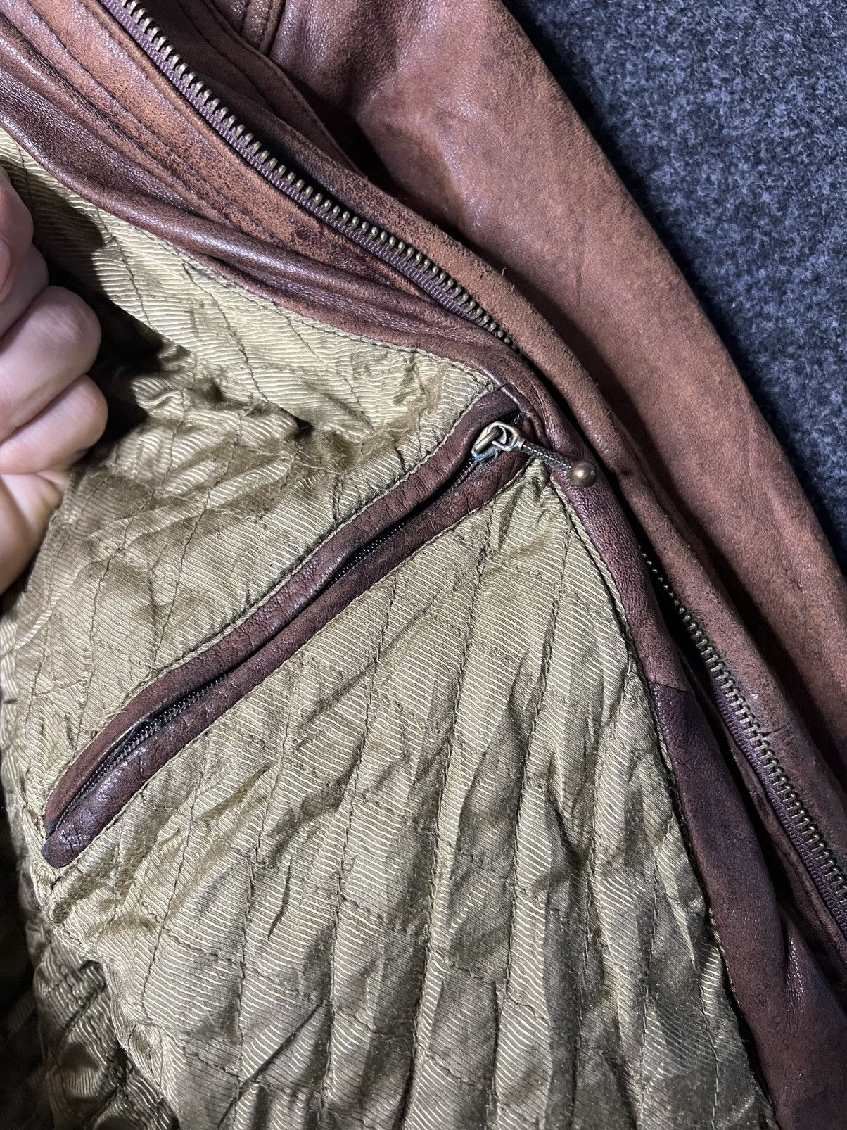 Other Vtg 80s Original leather Aviator Flight Bomber Jacket Rare L Size US L / EU 52-54 / 3 - 8 Thumbnail