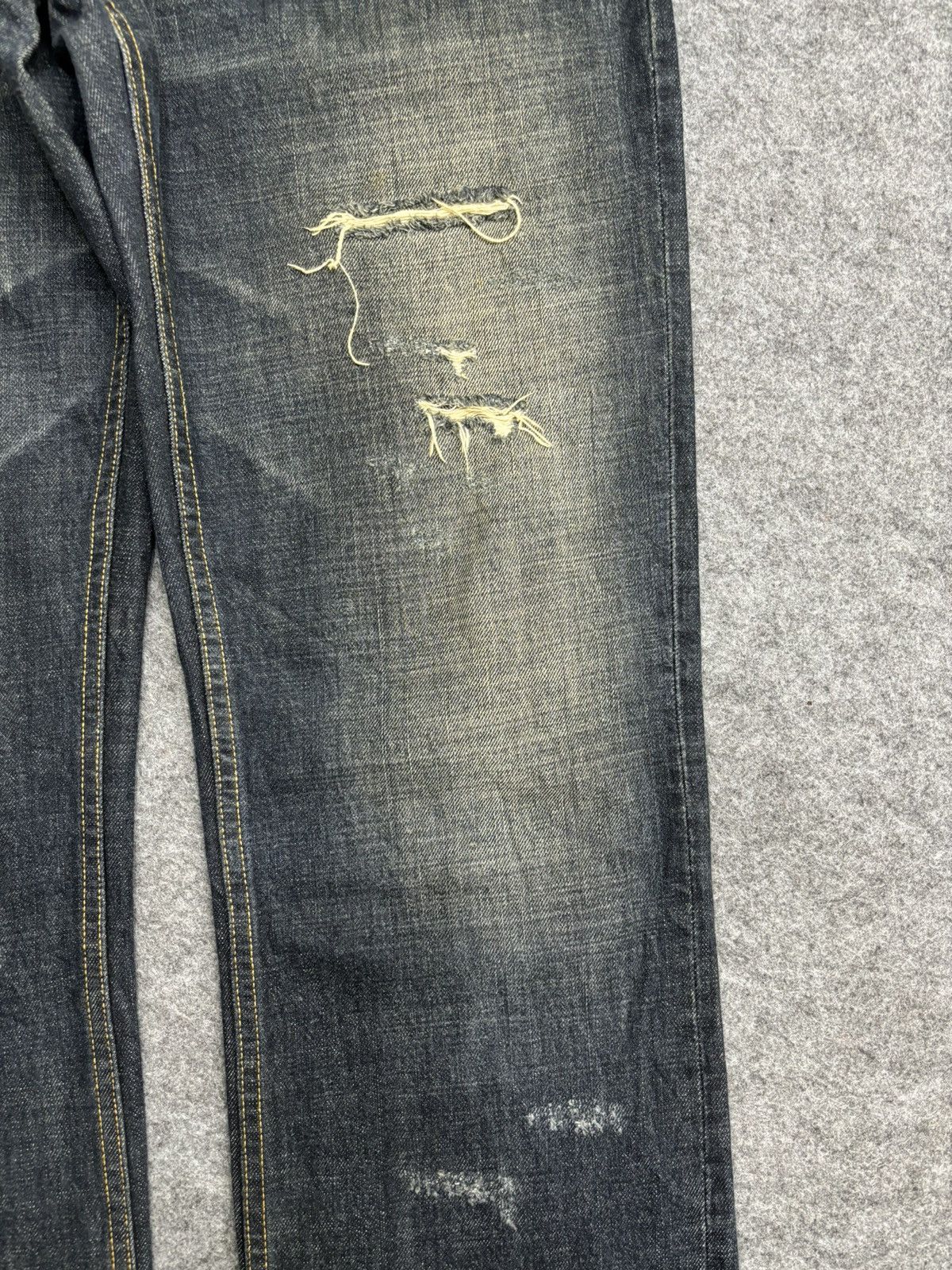 Designer 💥Designer💥Archival Ined Homme Distressed Denim F510 Size US 33 - 6 Thumbnail