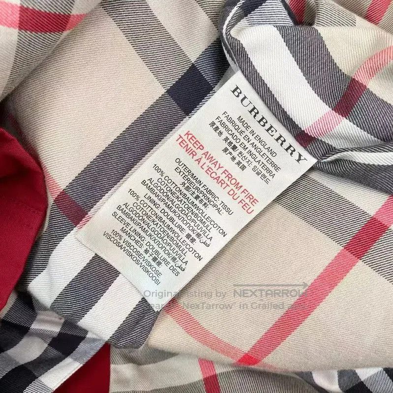 Burberry Burberry Red Cotton Women's Trench Coat. Size XXS / US 00 / IT 34 - 4 Thumbnail