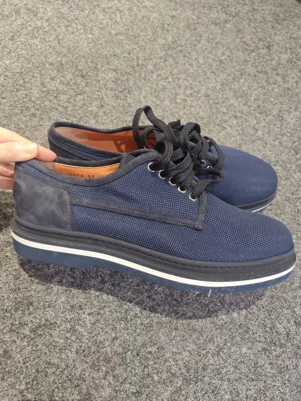 Santoni Santoni Blue Mesh Casual Shoes for Men. Size US 10 / EU 43 - 6 Thumbnail