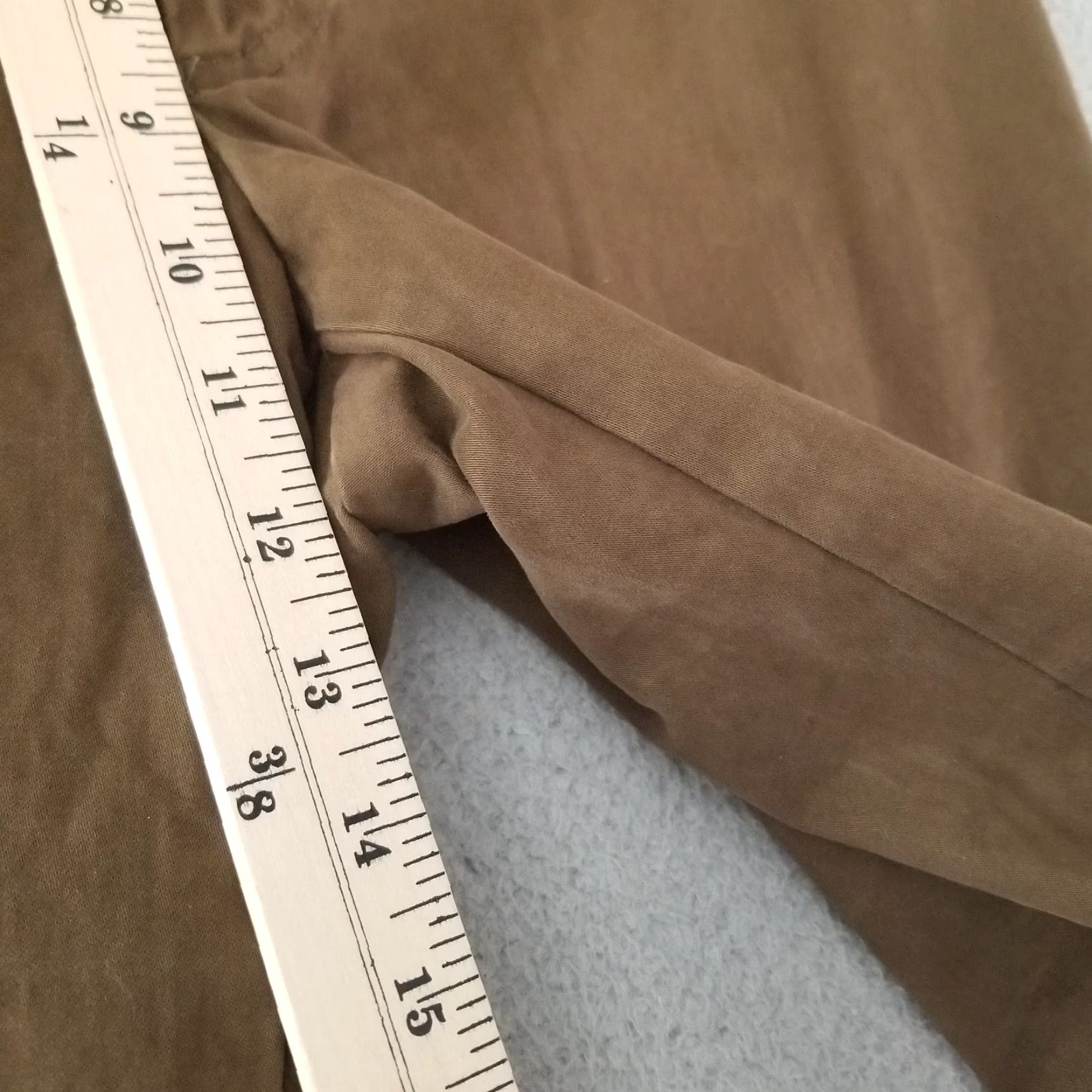 BRAX Brax Pants Mens 36x33 Chino Flat Front Brown Cotton Stretch Regular 39? Sorry Size US 36 / EU 52 - 4 Thumbnail