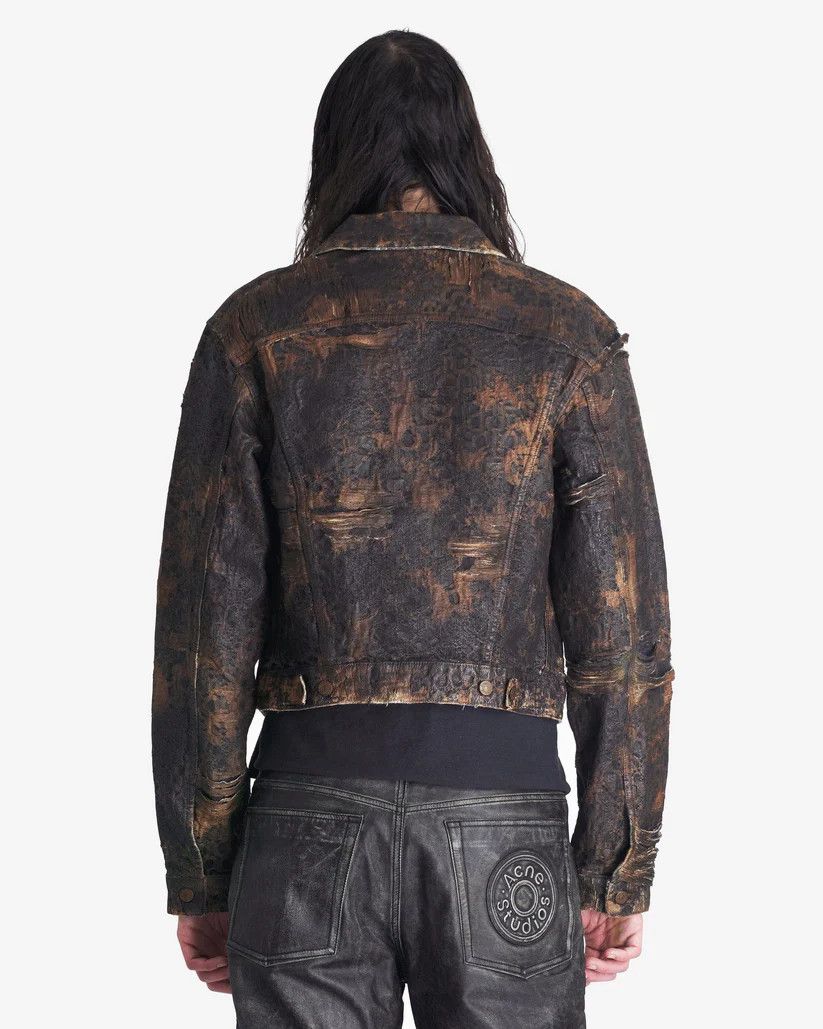 Acne Studios o1s1v1r1oon0925 Denim Dyed Jacket in Brown Size US M / EU 48-50 / 2 - 3 Thumbnail