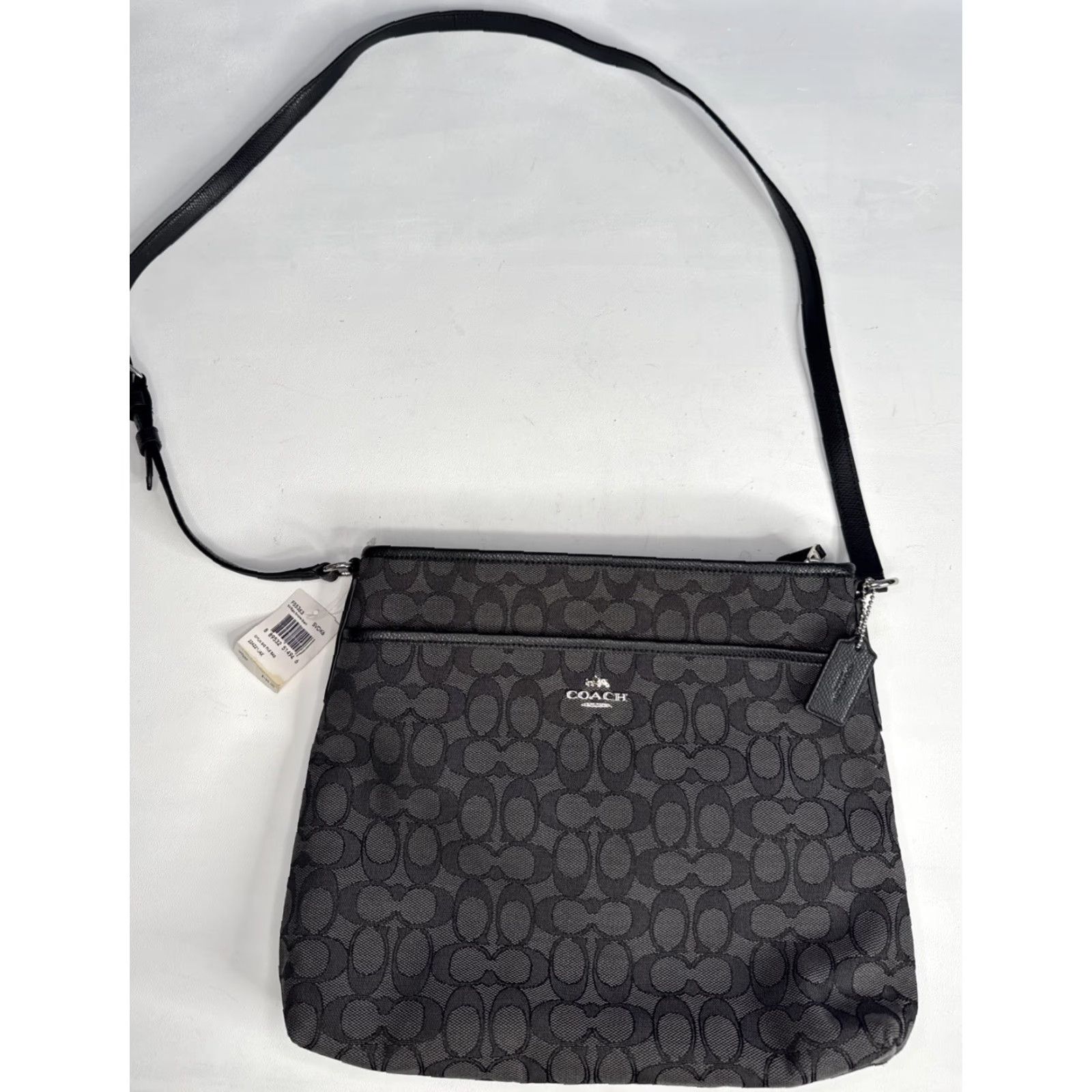 Coach COACH Signature Shoulder Bag Canvas F55363 Brand New W Tag Smoke Black Womens Bag Size ONE SIZE - 2 Thumbnail