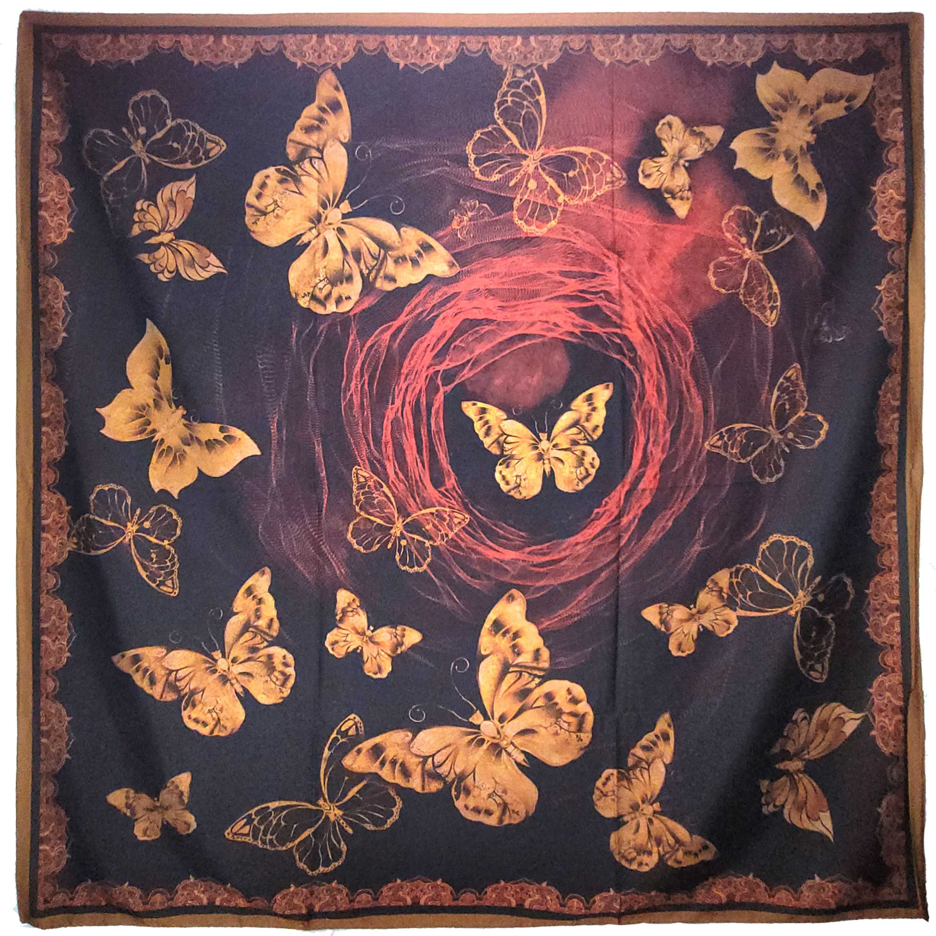 Other NWT Double Sided Silk Scarf 52"x52" Large Square Wrap 3249 Size ONE SIZE - 2 Thumbnail