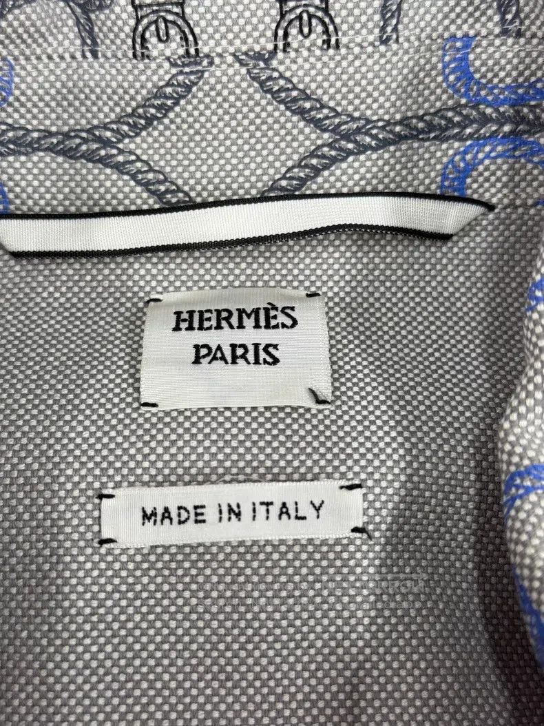 Hermes Hermes Grey Printed Denim Jacket Size XS / US 0-2 / IT 36-38 - 4 Thumbnail